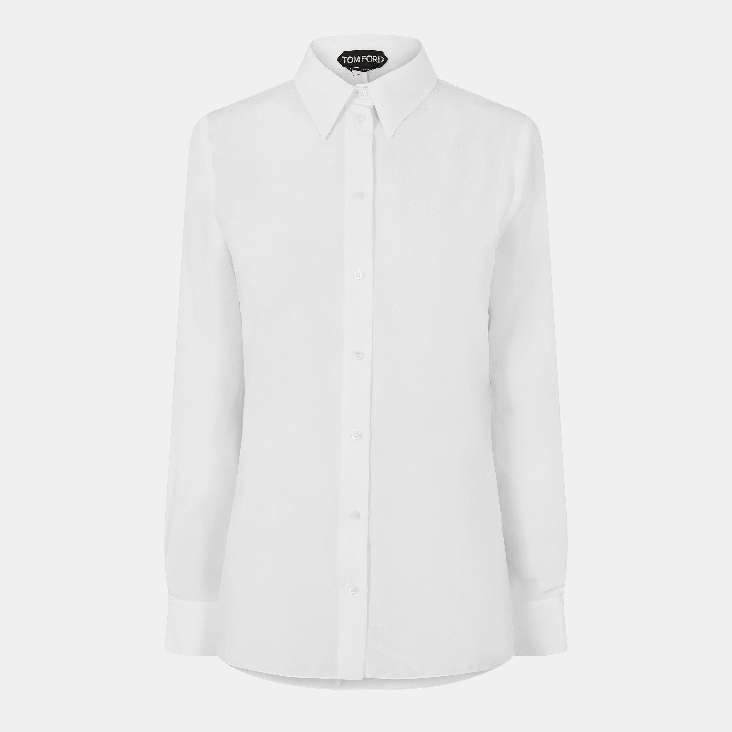White - Tom Ford - Women's Long-Sleeve Blouse - 1
