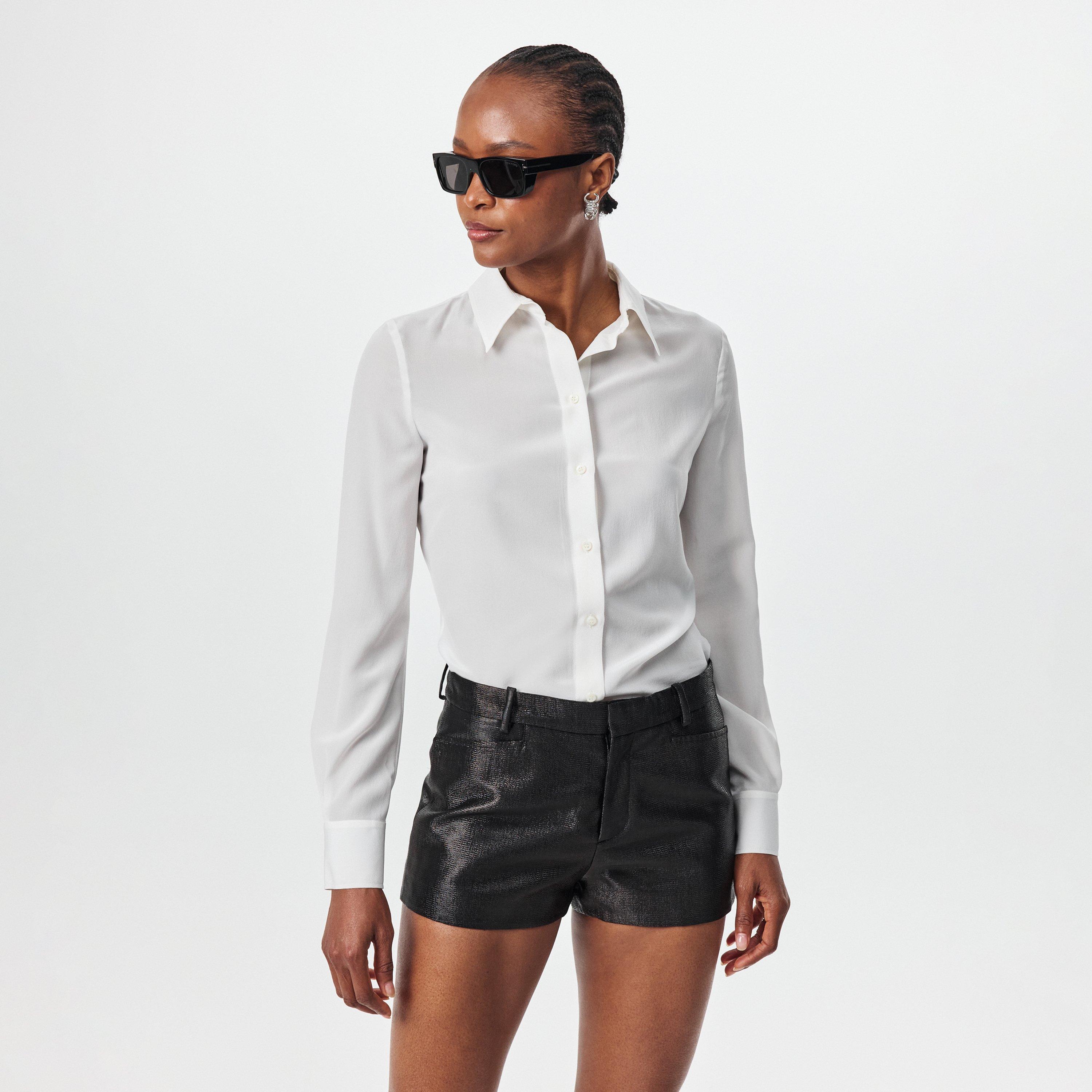 White - Tom Ford - Women's Long-Sleeve Blouse - 3