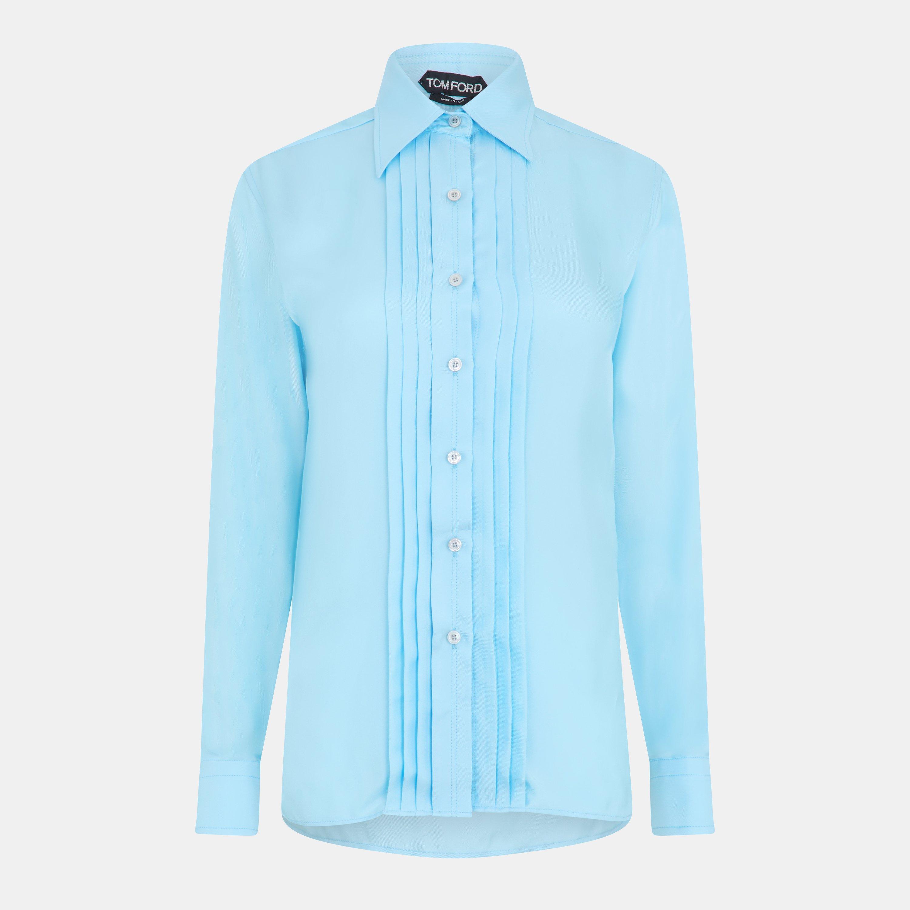 Blue - Tom Ford - Women's Long-Sleeve Blouse - 1