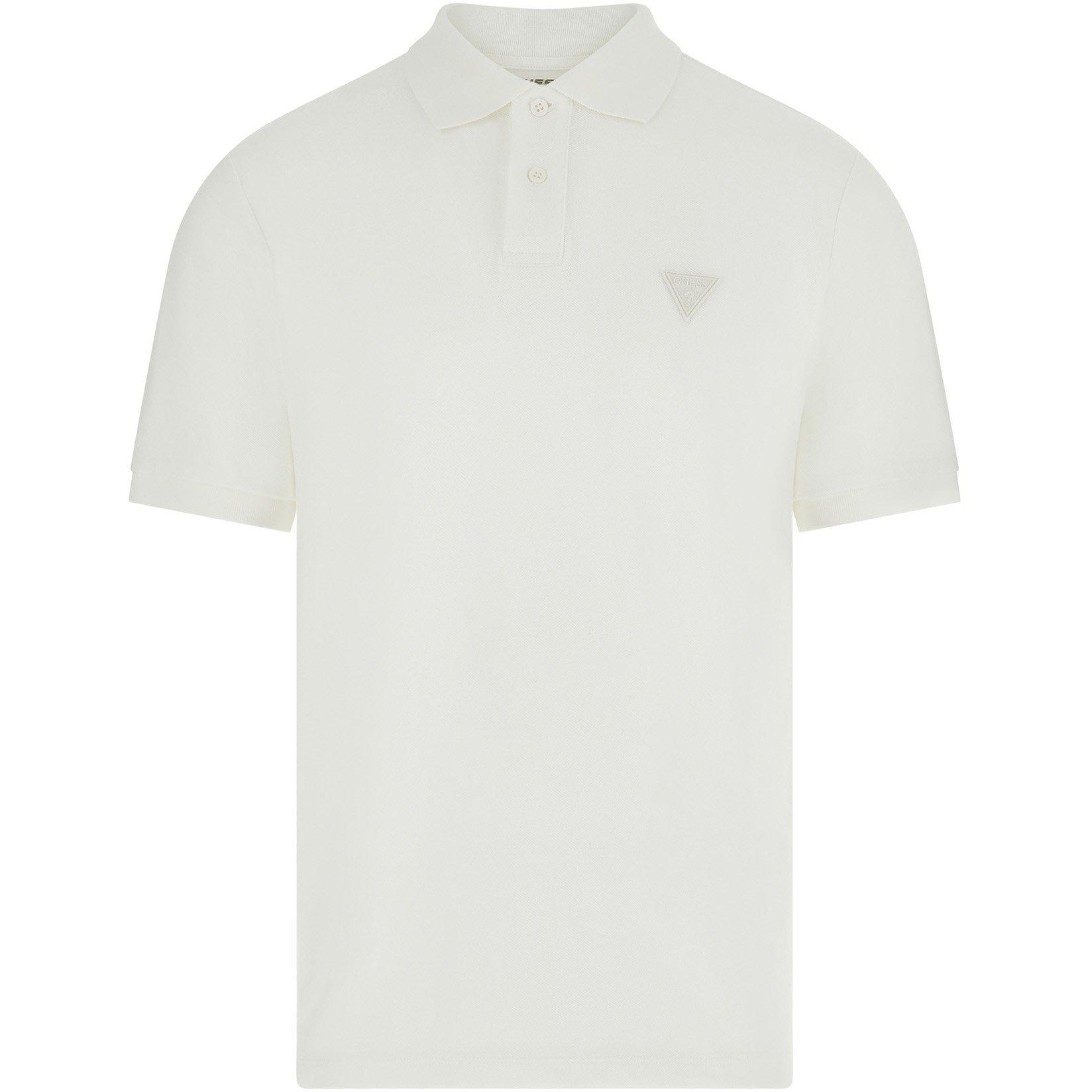 Salt White - Guess - Men's Manfredi Short Sleeve Polo Shirt - 1
