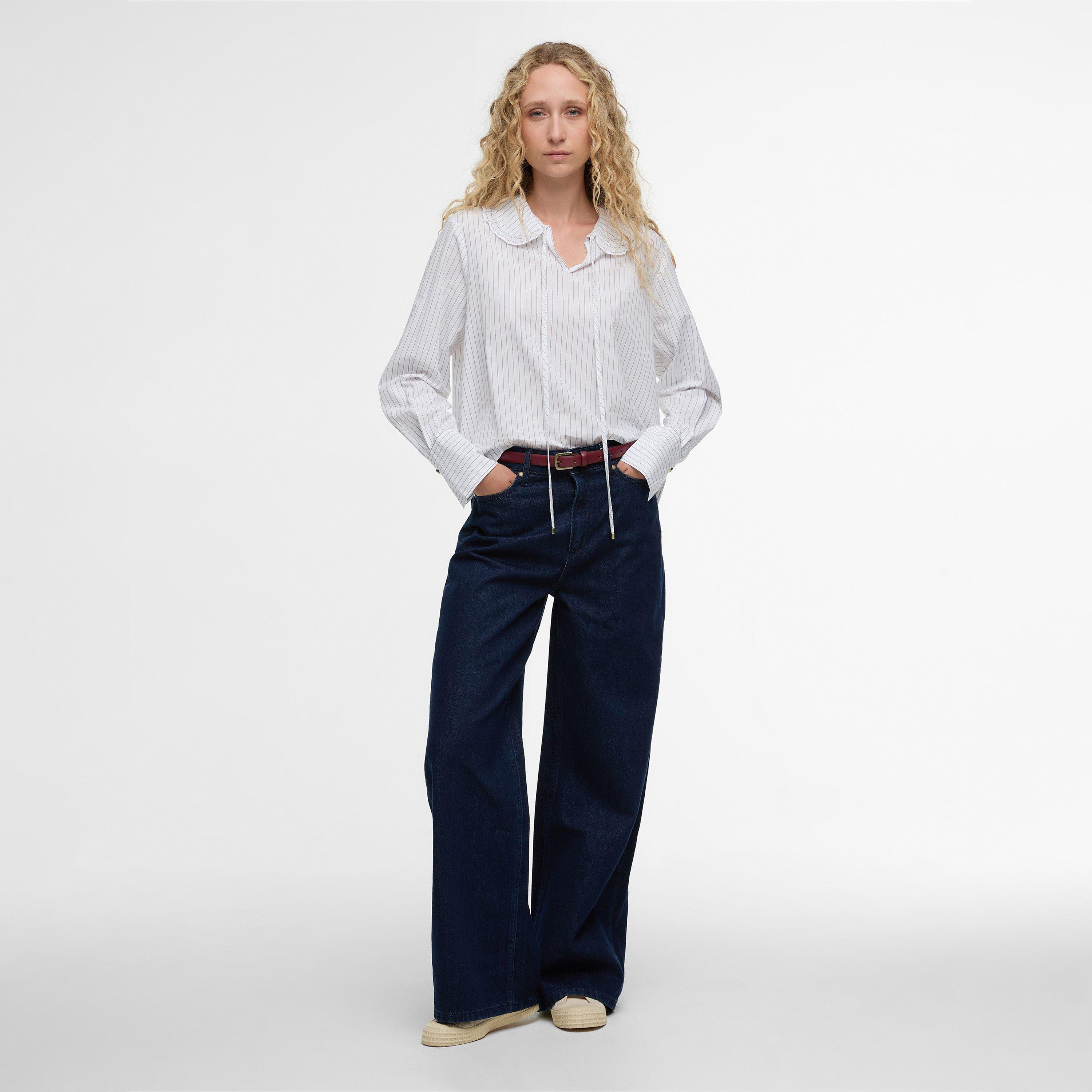 Wht/Nvy Stripe - Barbour - Womens Avery Shirt - 6