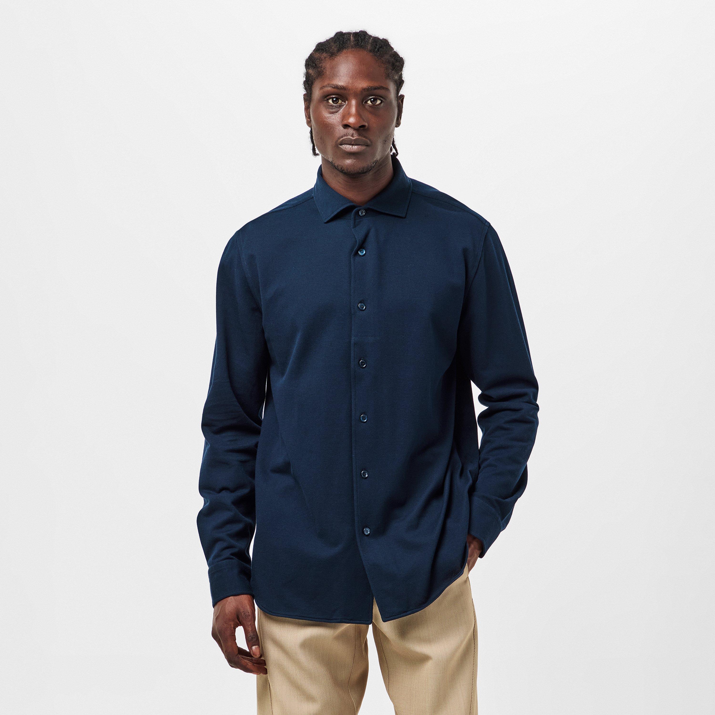 Navy - Brioni - Men's Capri Short-Sleeve Polo Shirt - 3