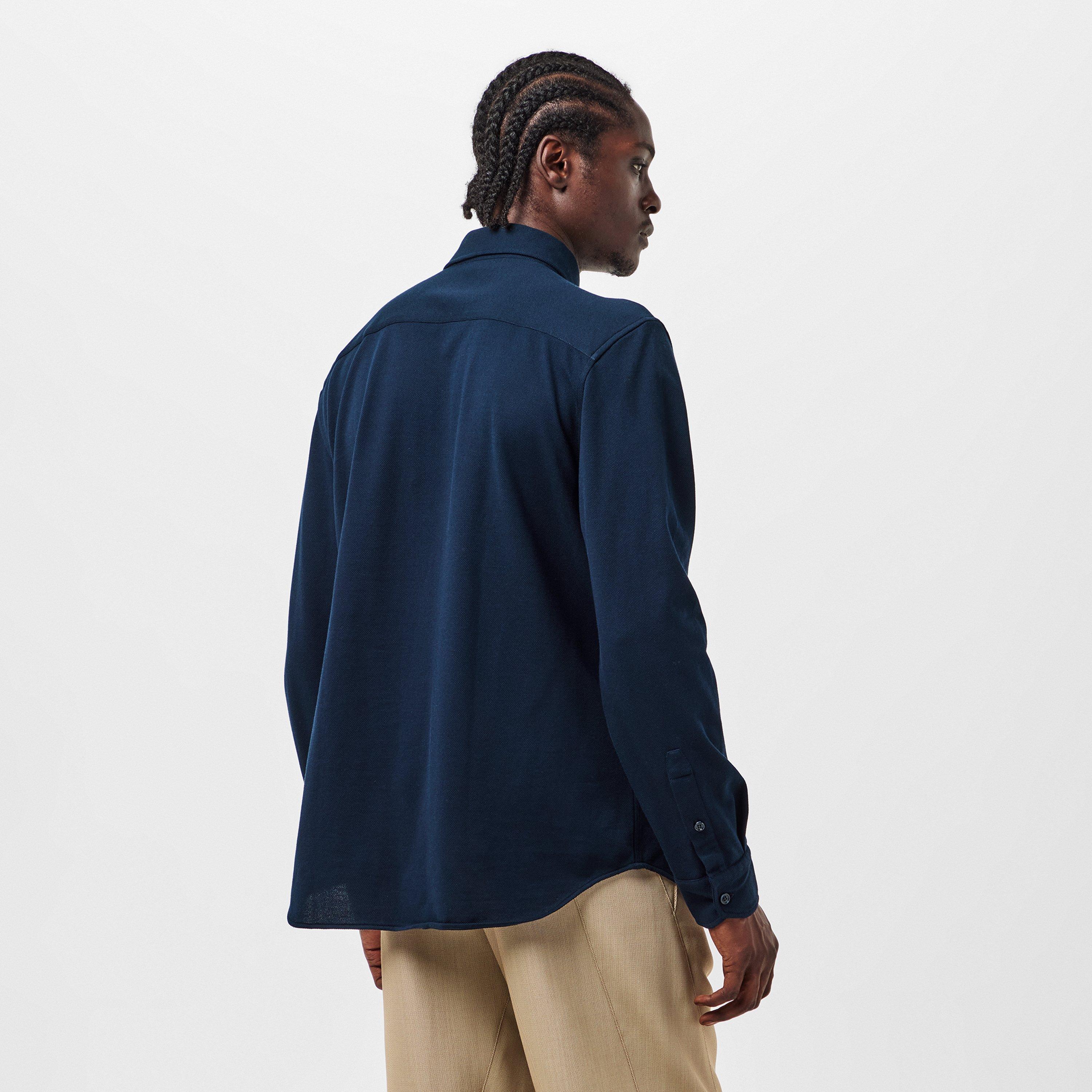 Navy - Brioni - Men's Capri Short-Sleeve Polo Shirt - 4