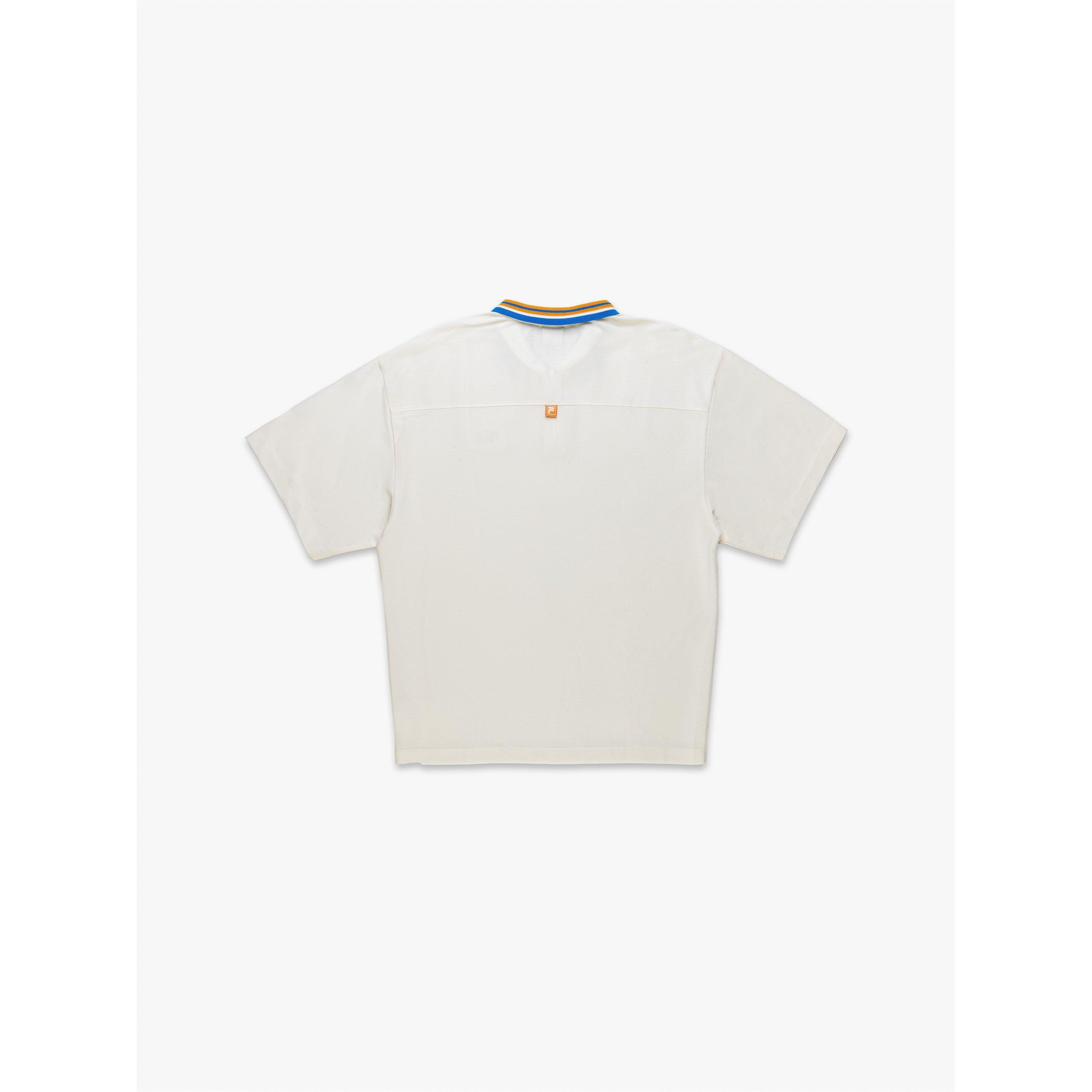 OFF WHITE - Fila - Zipped Short Sleeve Polo Shirt - 6