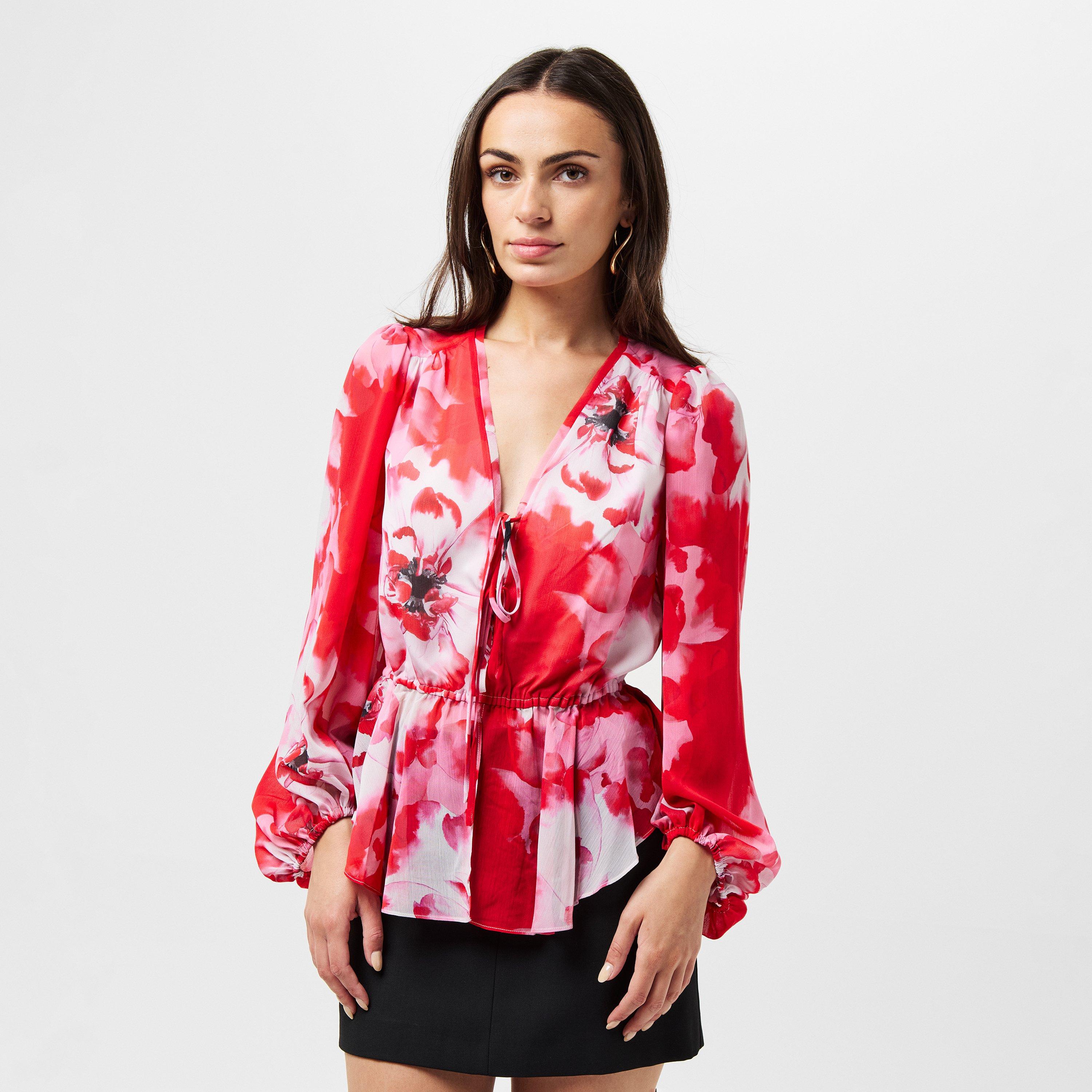 Red - Ted Baker - Floral Top - 3