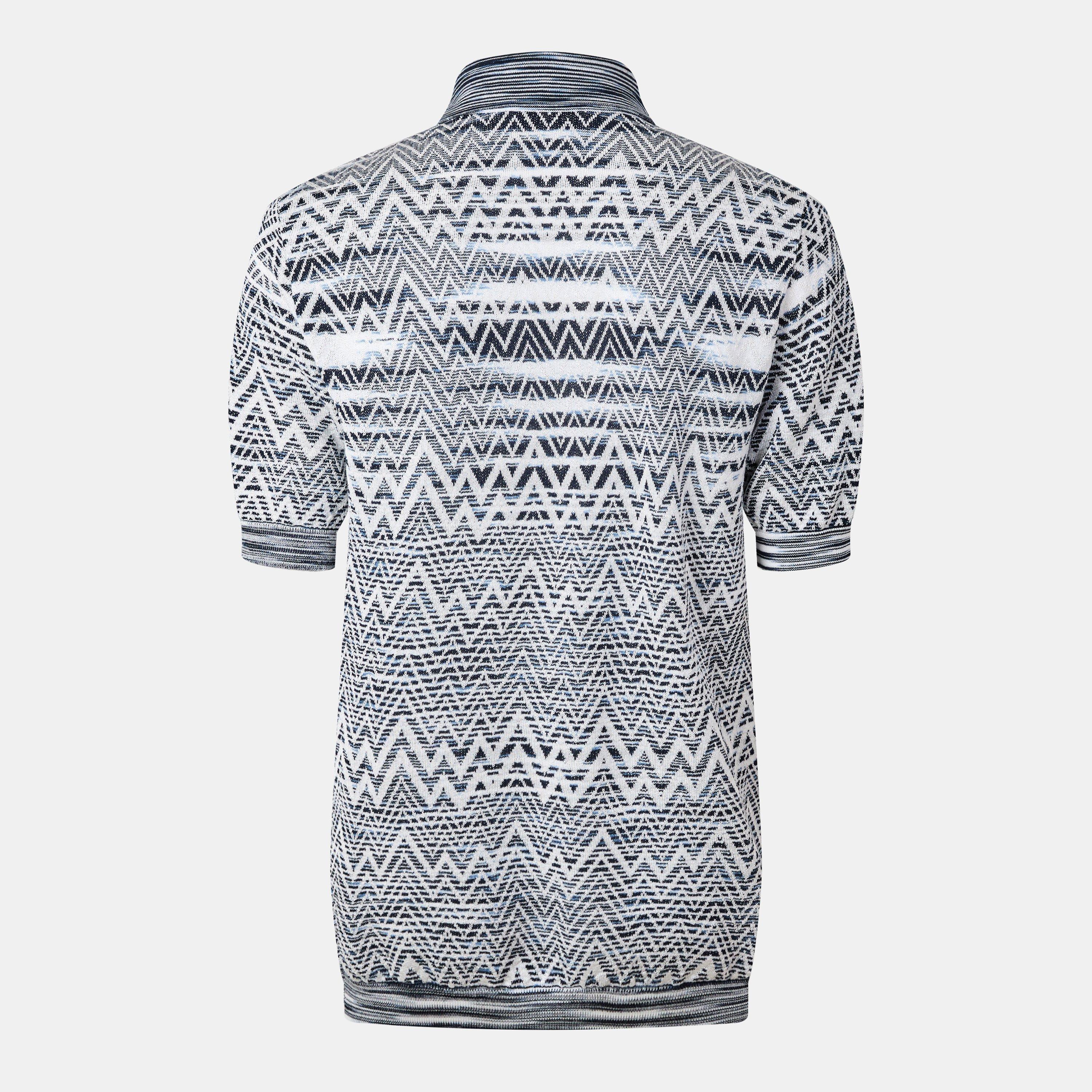 Gradient Blu - Missoni - Short-Sleeve Polo Shirt - 2