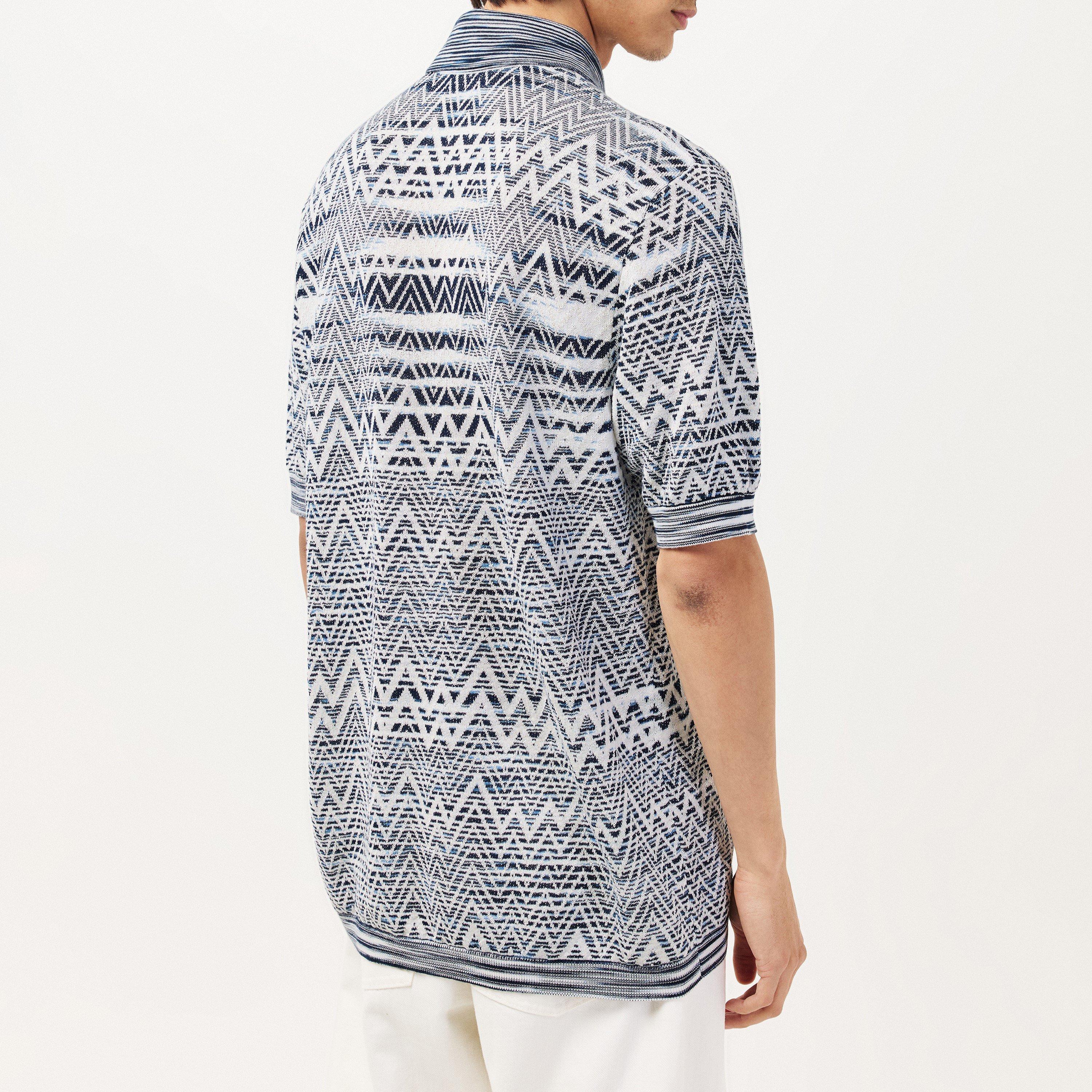 Gradient Blu - Missoni - Short-Sleeve Polo Shirt - 4