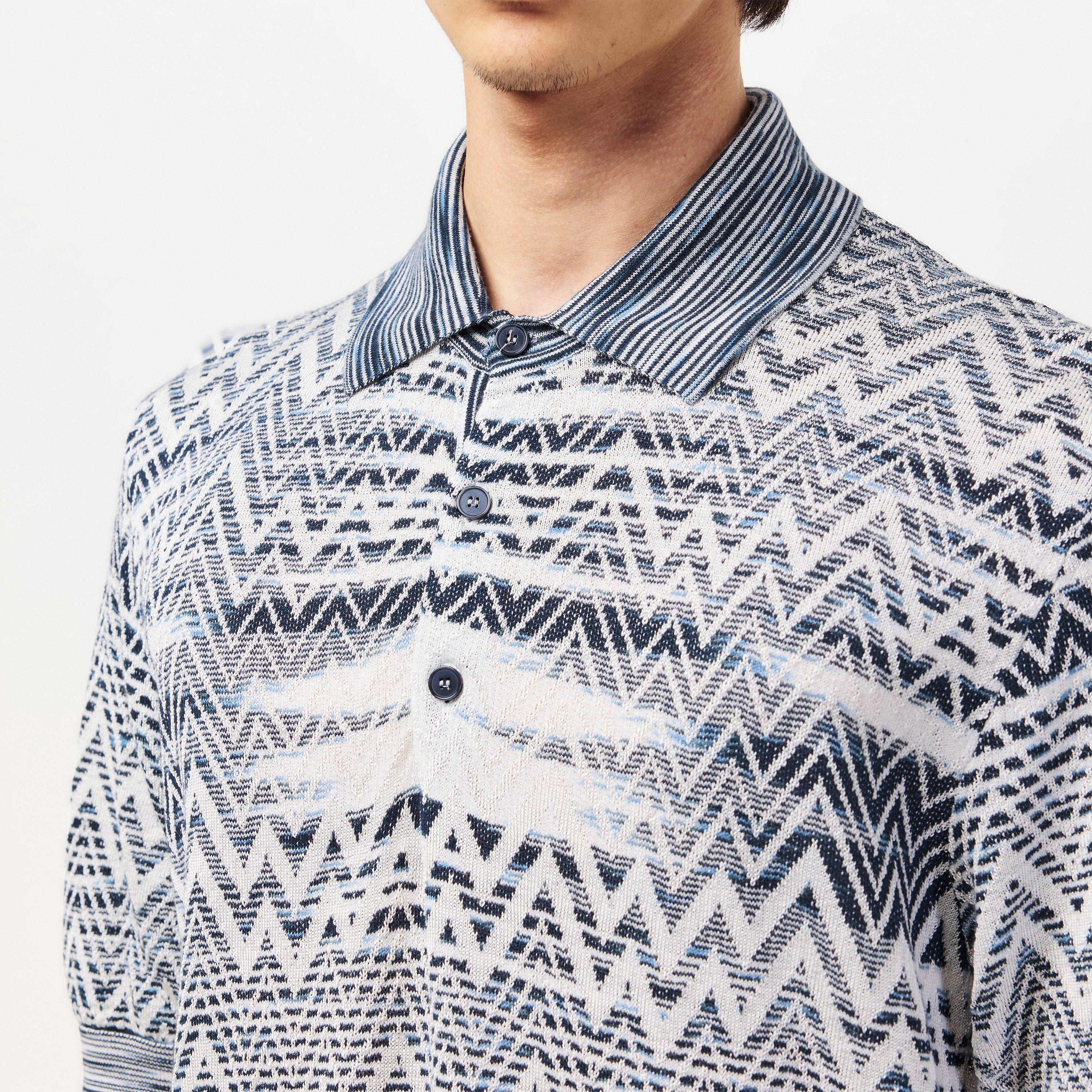 Gradient Blu - Missoni - Short-Sleeve Polo Shirt - 5