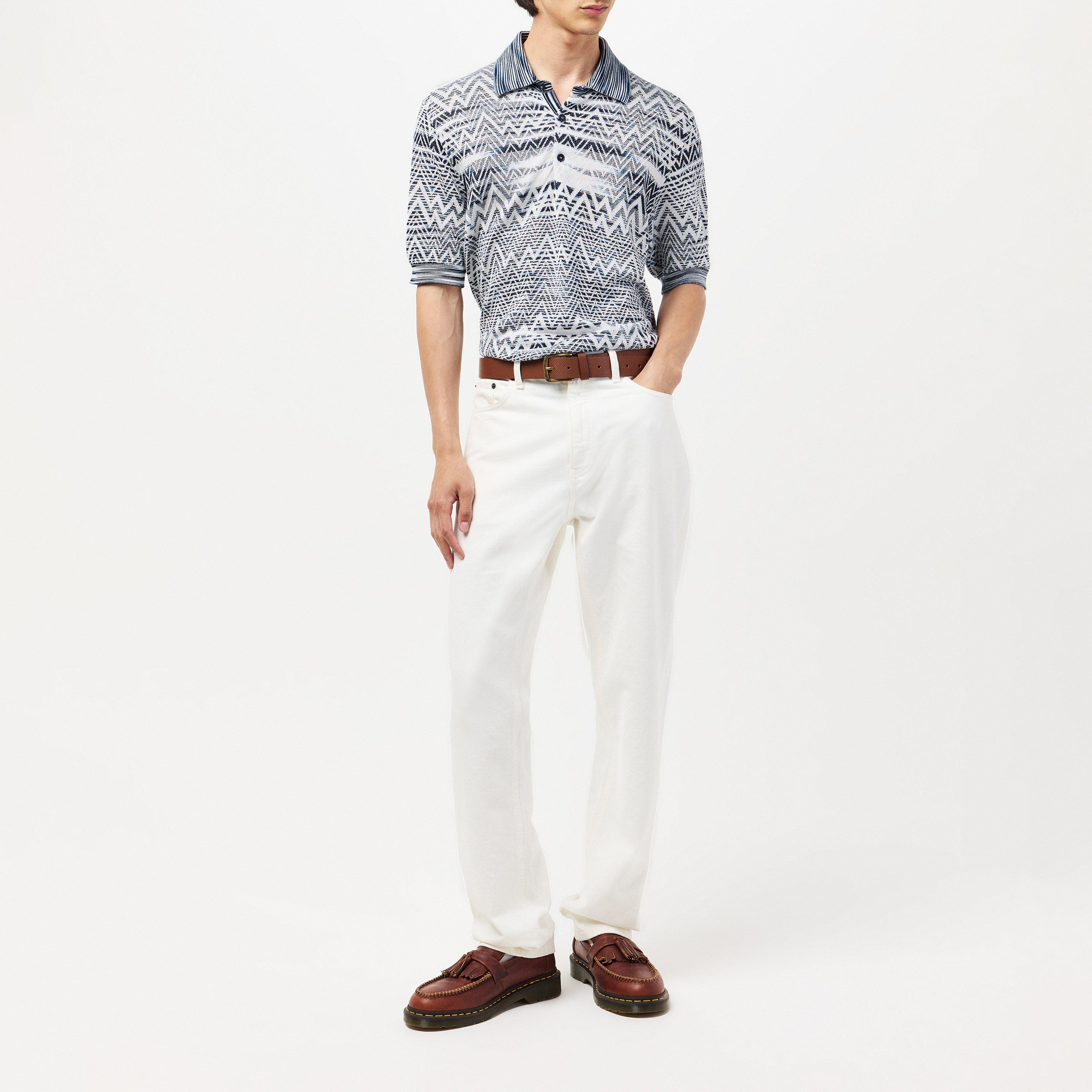 Gradient Blu - Missoni - Short-Sleeve Polo Shirt - 6