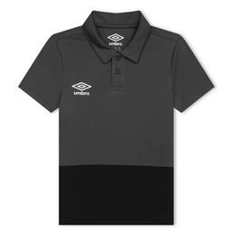 Umbro striped-knit polo top