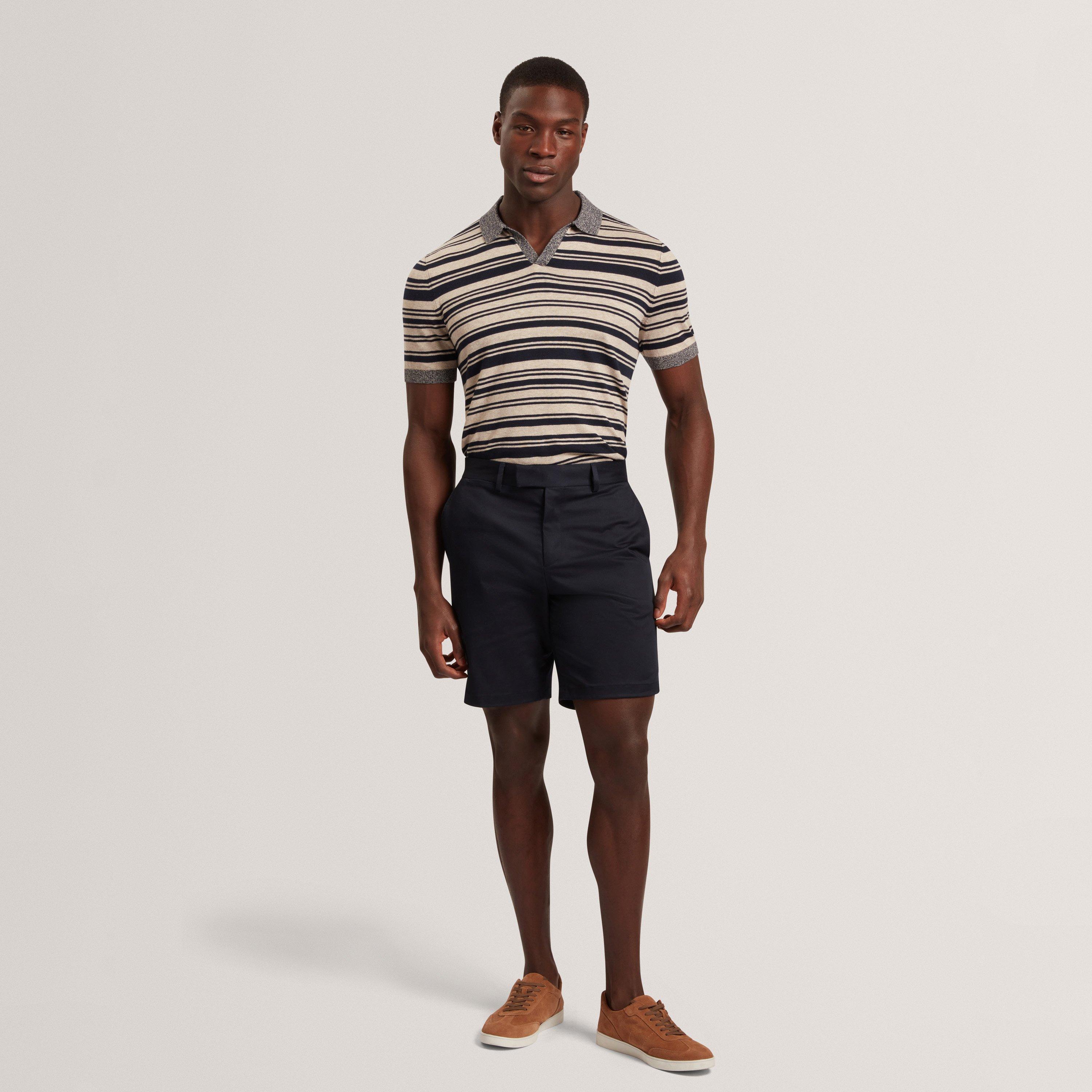 Navy - Ted Baker - Ted LinBlnd StrpPolo Sn62 - 5