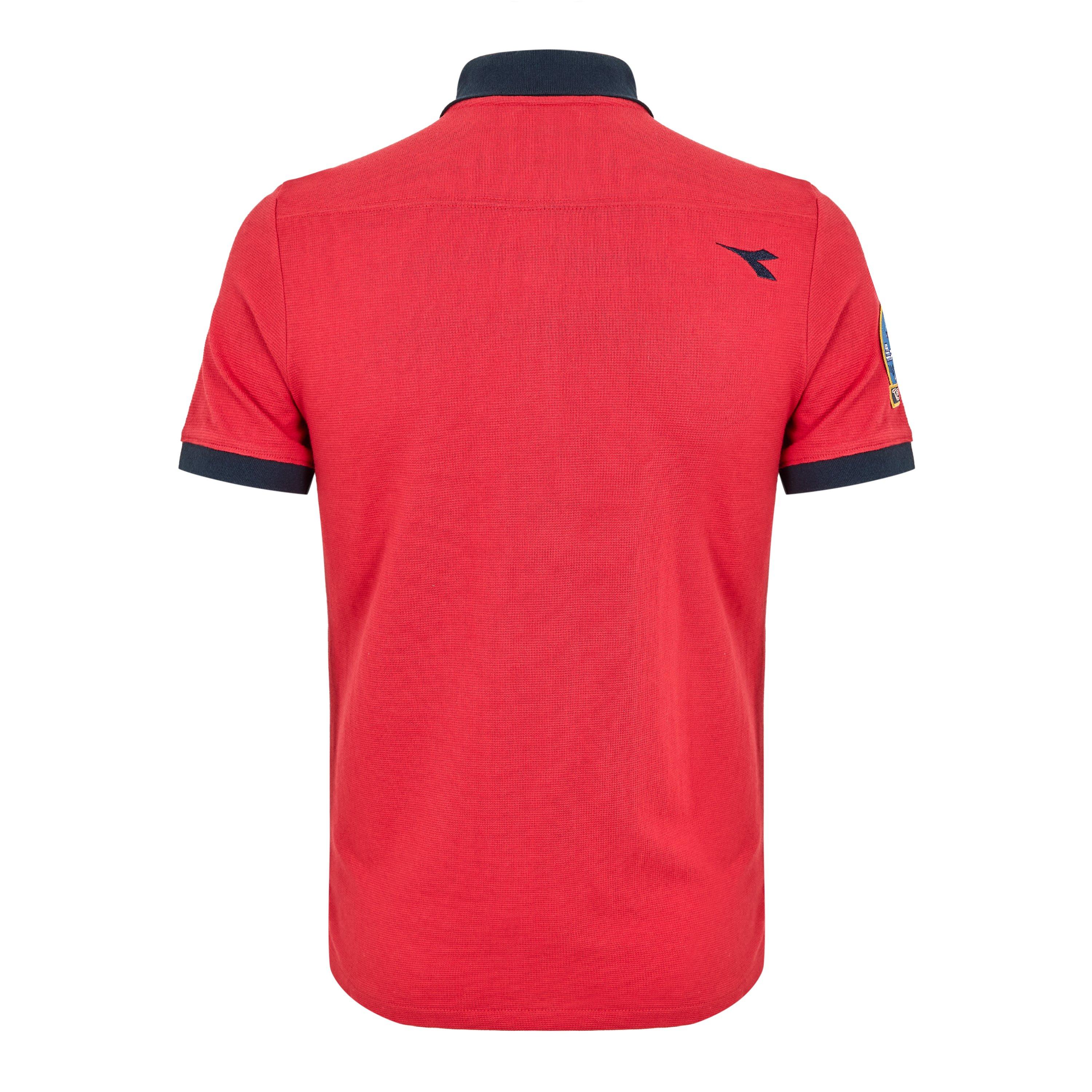 Red - Diadora - Men's SPolo Roma 2019 Short Sleeve Polo Shirt - 2
