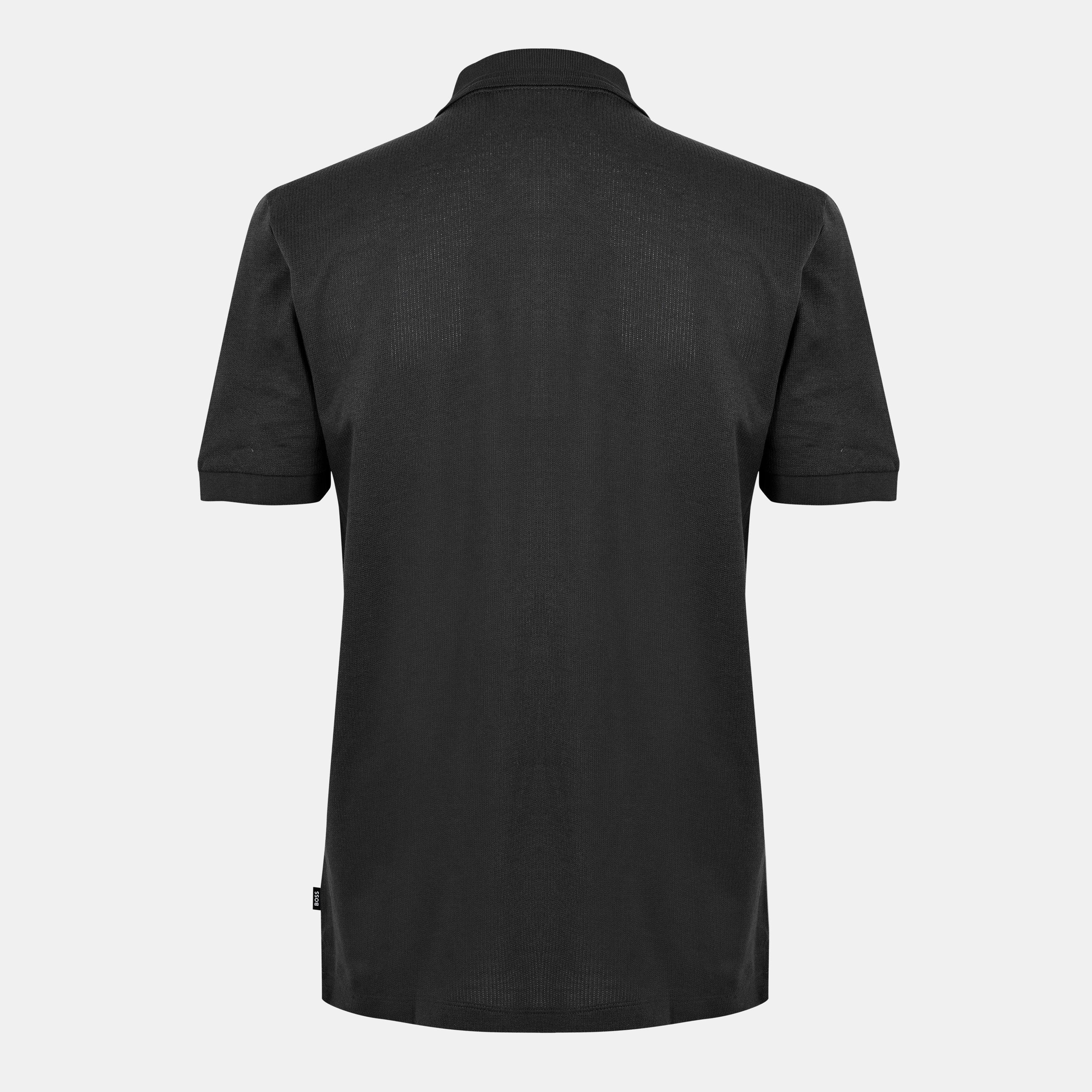 Black 001 - Boss - Men's H Paras  Black Short Sleeve Polo Shirt - 2