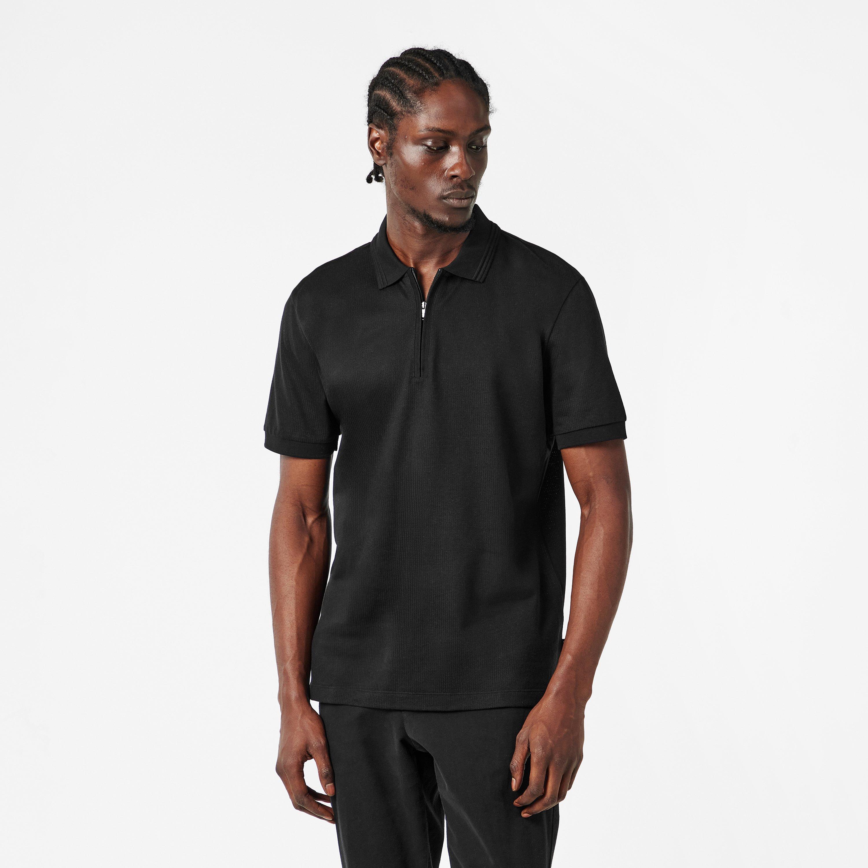 Black 001 - Boss - Men's H Paras  Black Short Sleeve Polo Shirt - 3