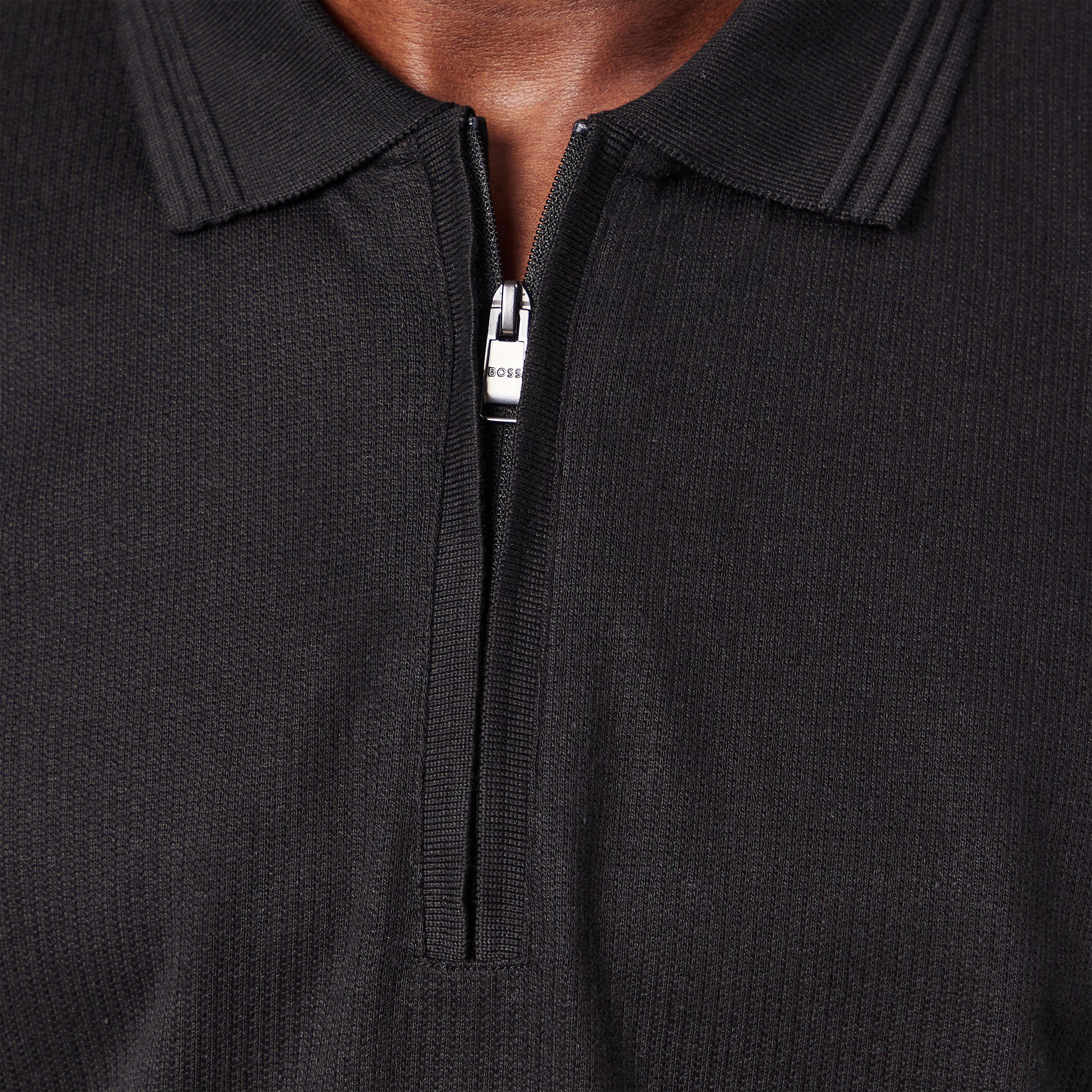 Black 001 - Boss - Men's H Paras  Black Short Sleeve Polo Shirt - 5