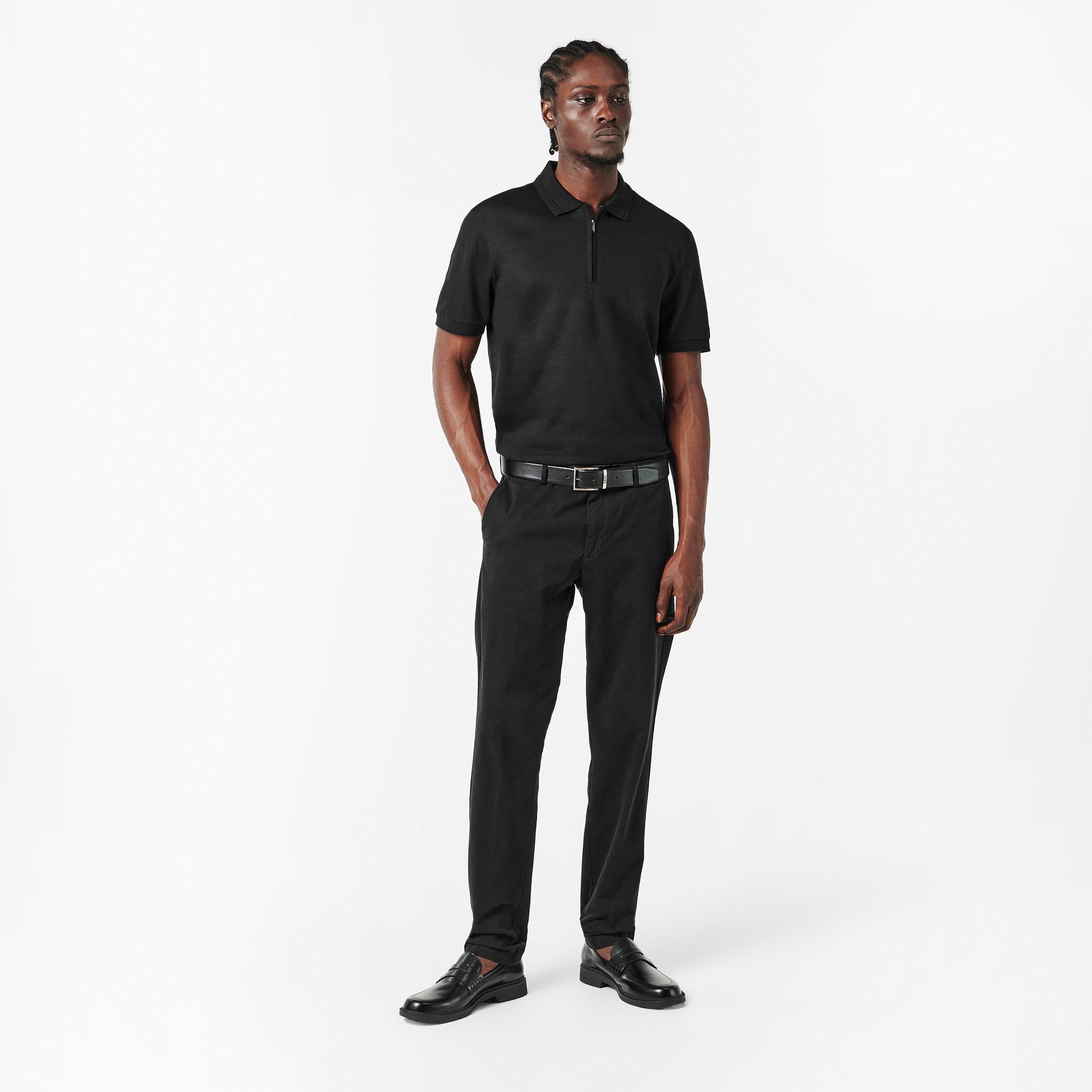 Black 001 - Boss - Men's H Paras  Black Short Sleeve Polo Shirt - 6
