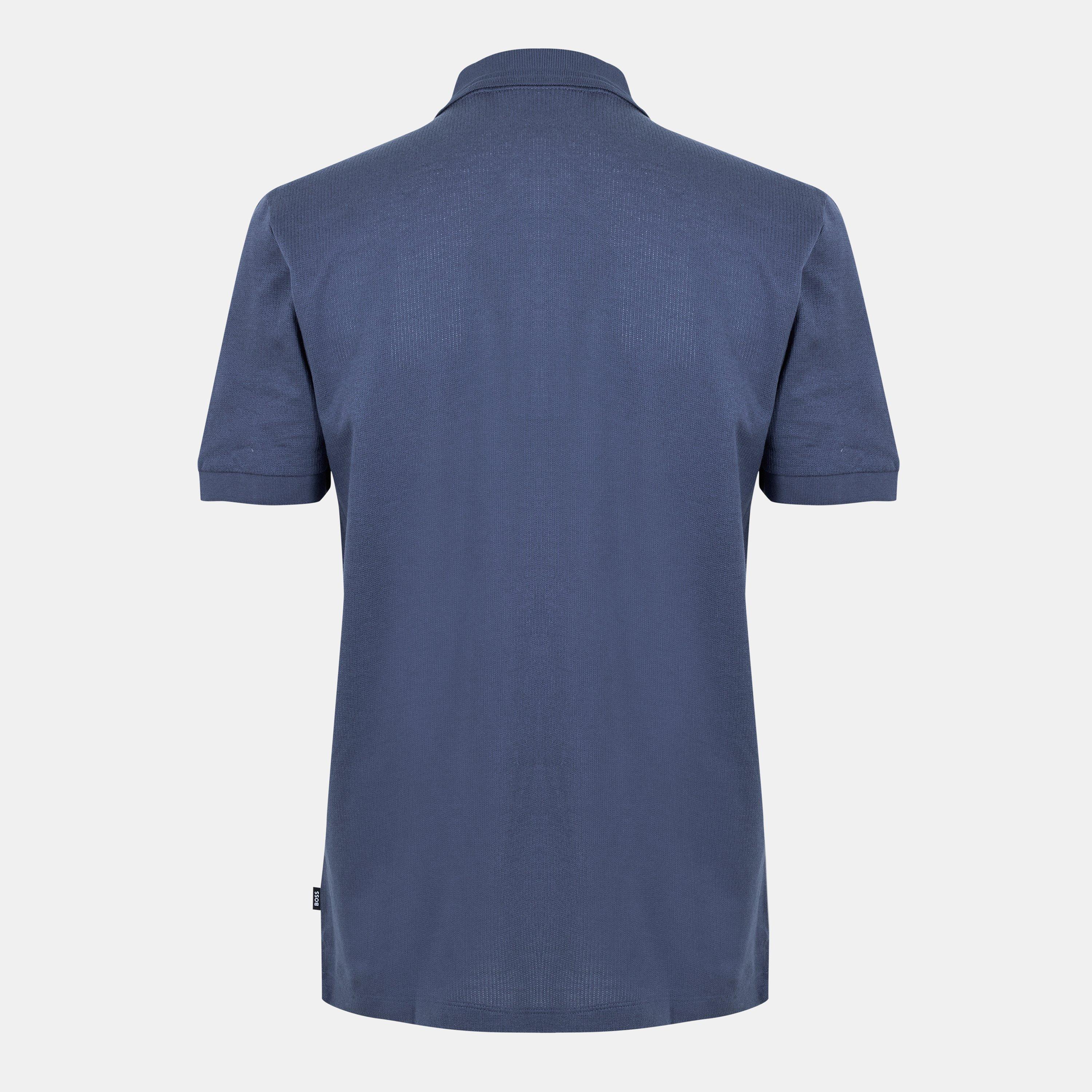 Open Blue 468 - Boss - Mens BOSS BLACK Paras Short Sleeve Modern Polo Shirt - 2