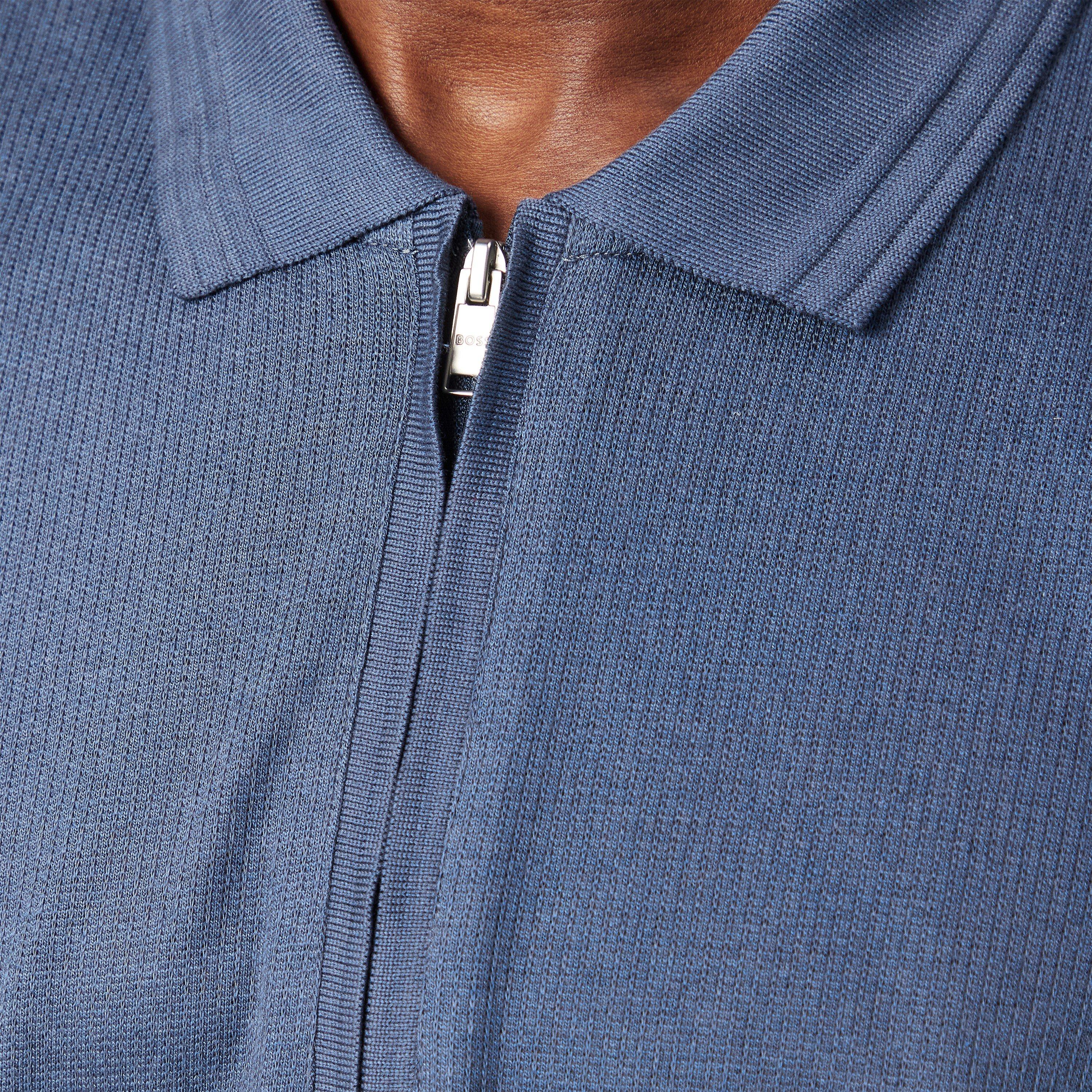 Open Blue 468 - Boss - Mens BOSS BLACK Paras Short Sleeve Modern Polo Shirt - 5