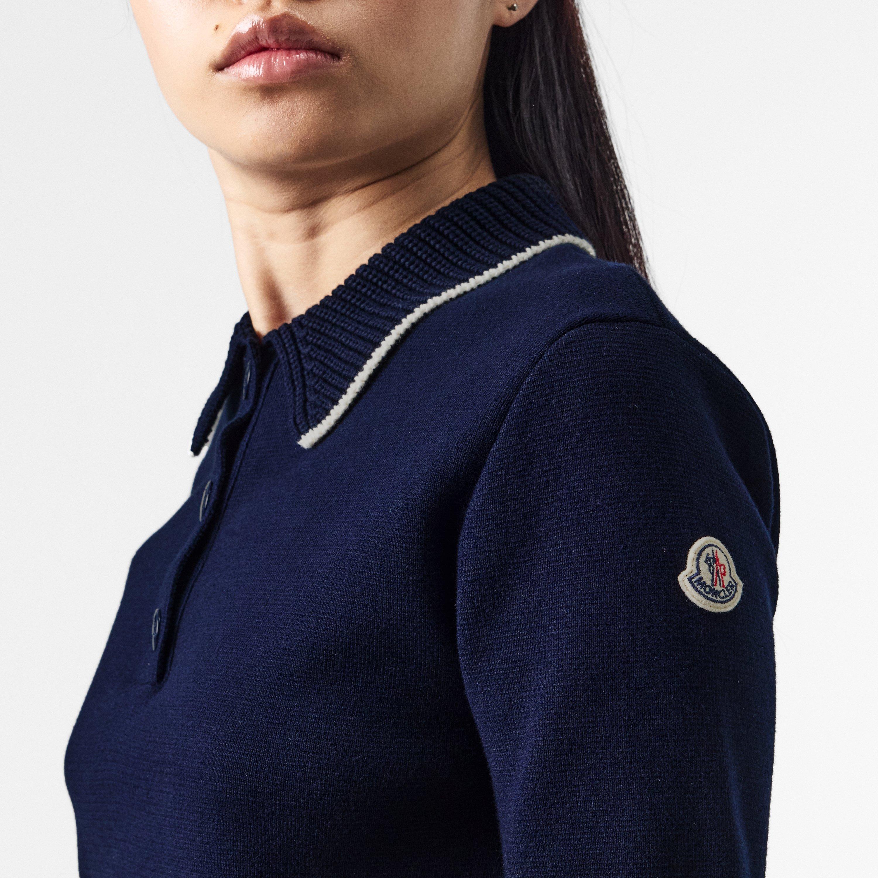 Navy 742 - Moncler - Women's Short-Sleeve Polo Shirt - 5