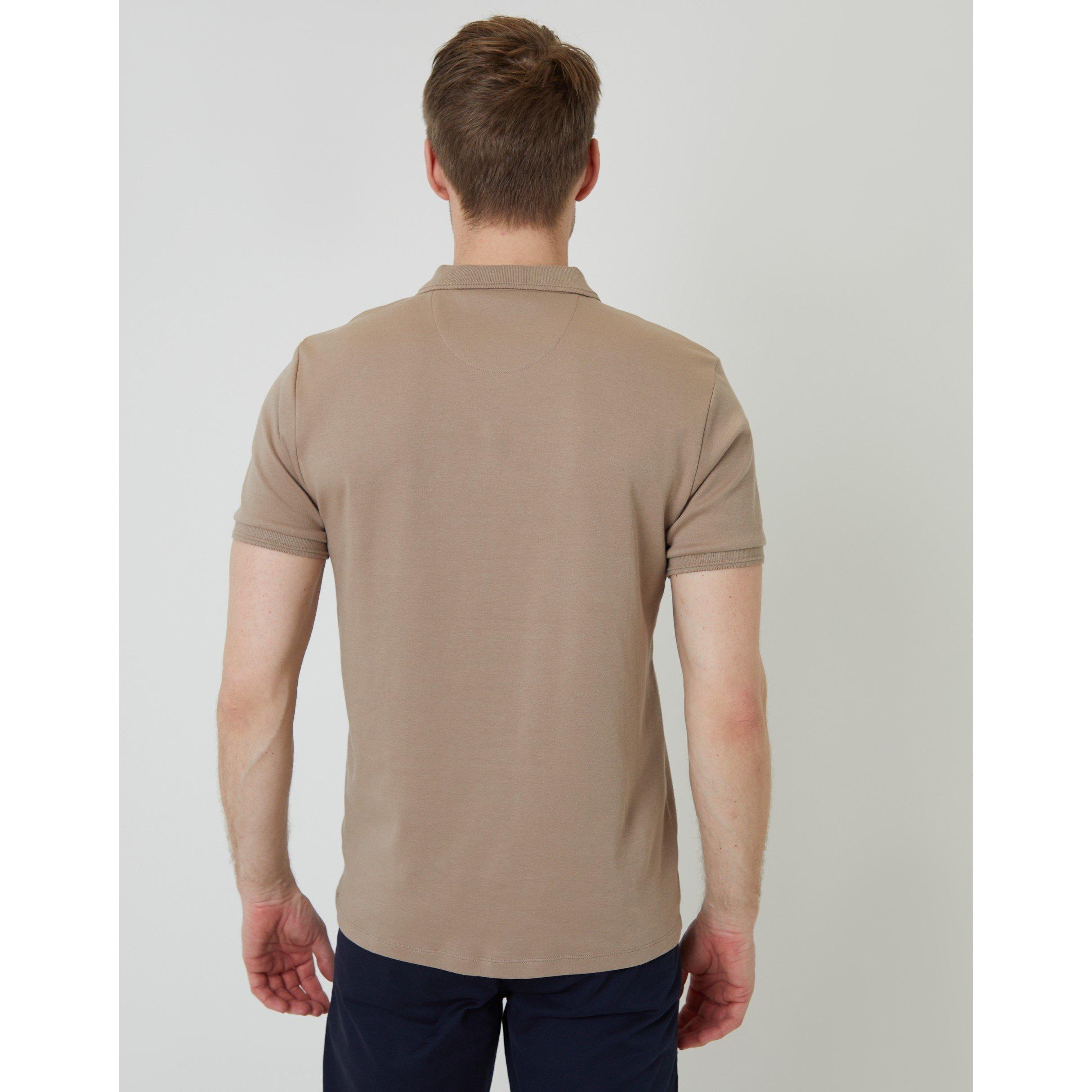 Taupe - Threadbare - Men's Short-Sleeve Polo Shirt - 3