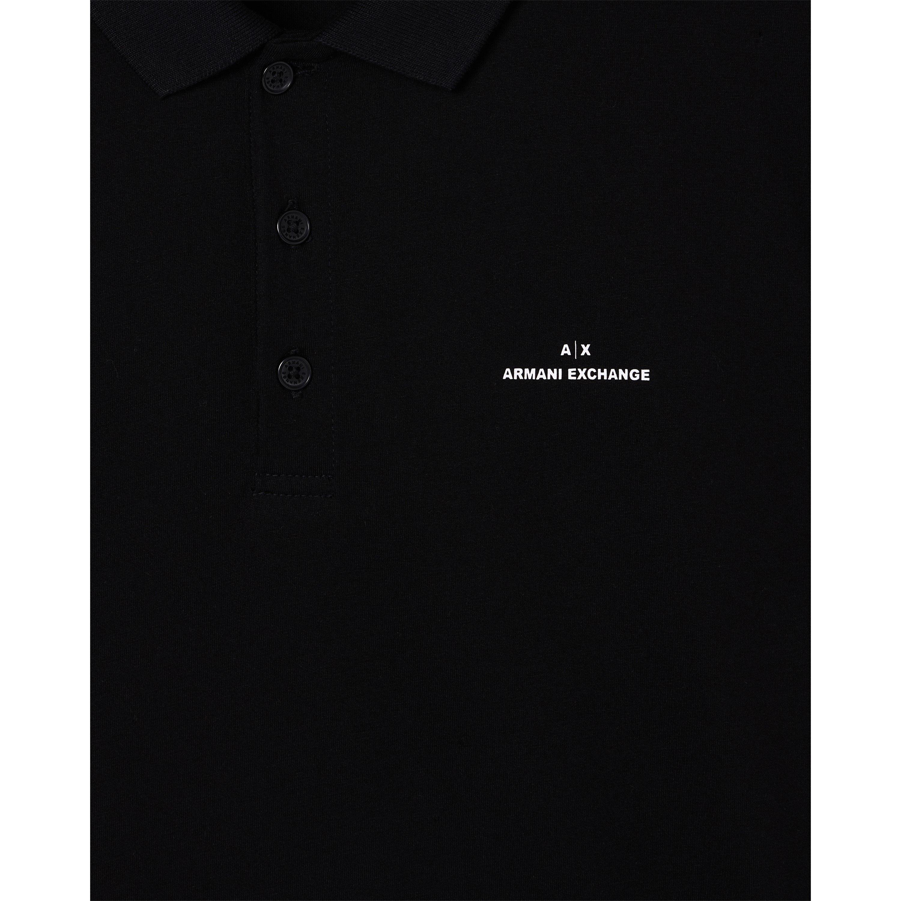 Crna UC001 - Armani Exchange - Men's Short-Sleeve Polo Shirt - 3