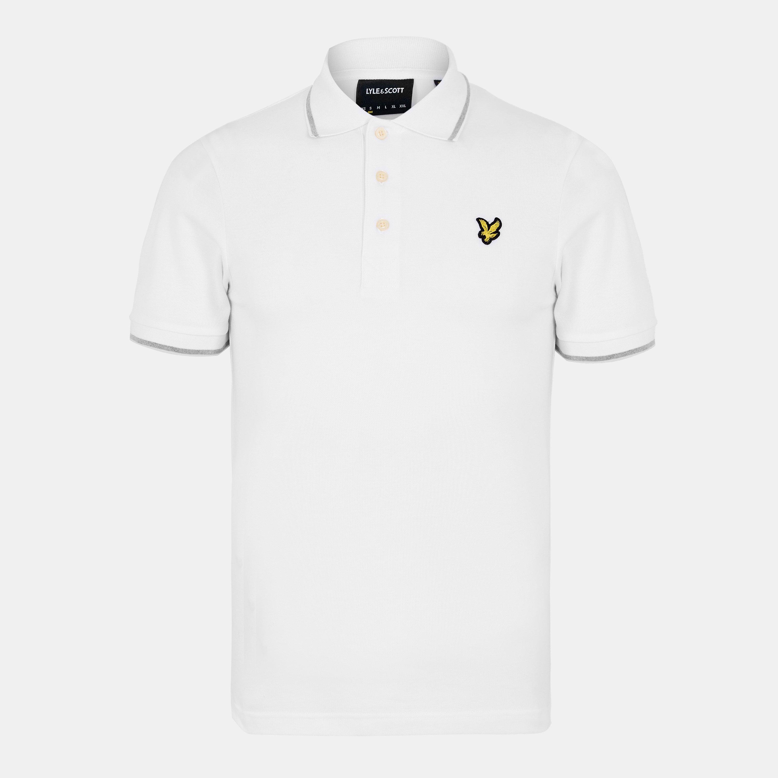 Lyle And Scott Men's Tipped Short Sleeve Polo Shirt - White Z815 - L