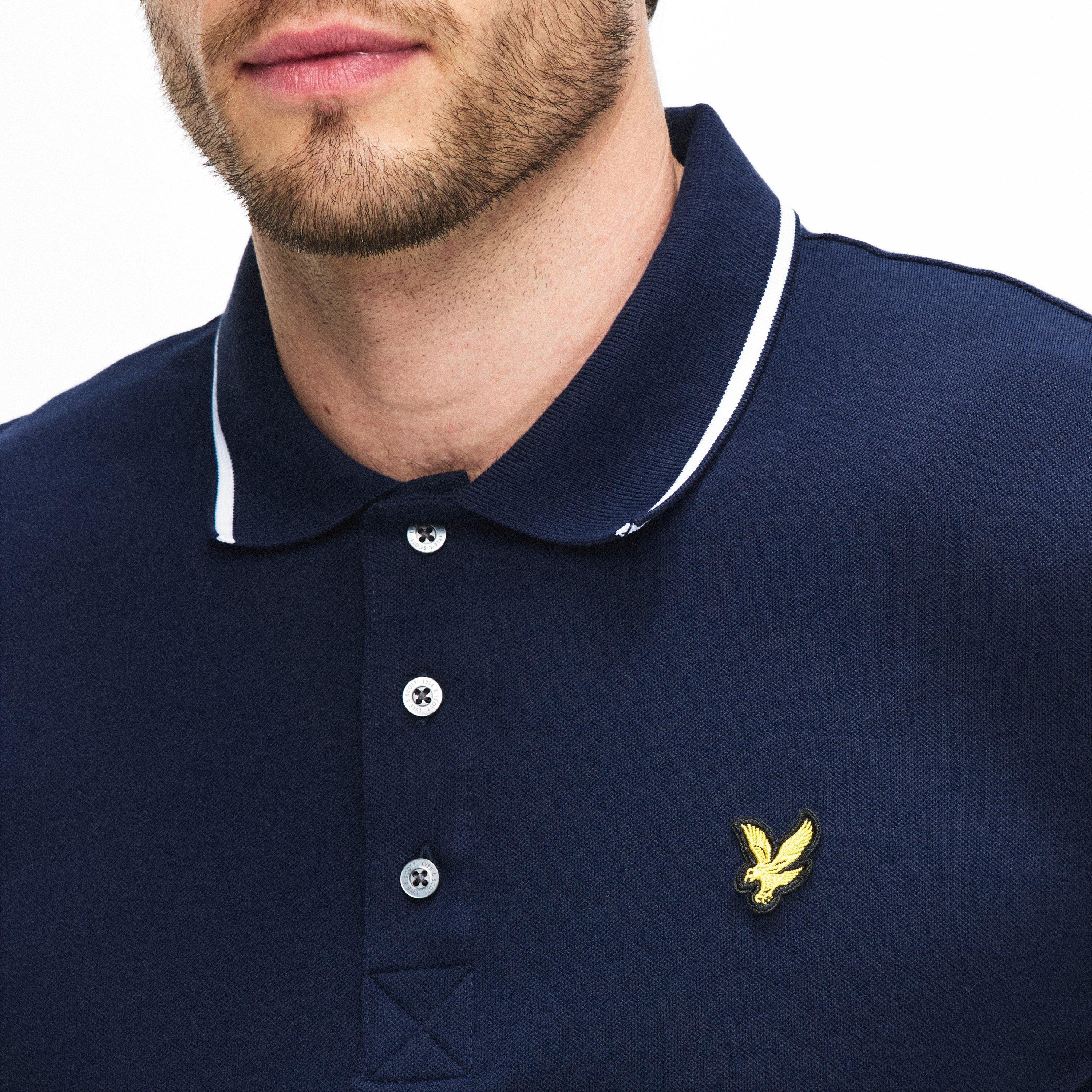 Navy Z661 - Lyle and Scott - Men's Tipped Short Sleeve Polo Shirt - 5