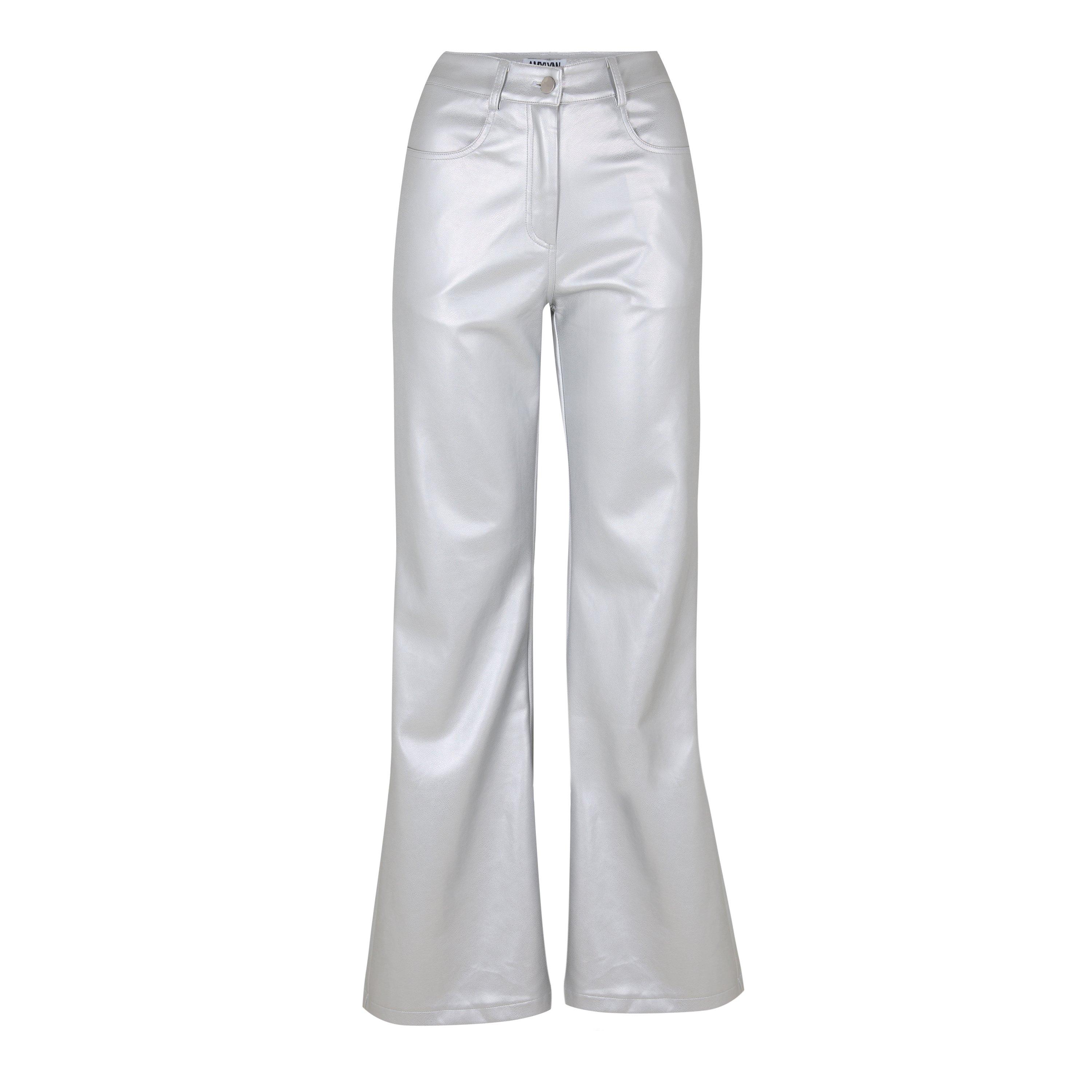 Amylynn Women's Lupe Wd Straight Leg Trousers - Silver - M (10)