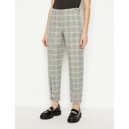 Armani Exchange Checkered Pleat Detail Trousers