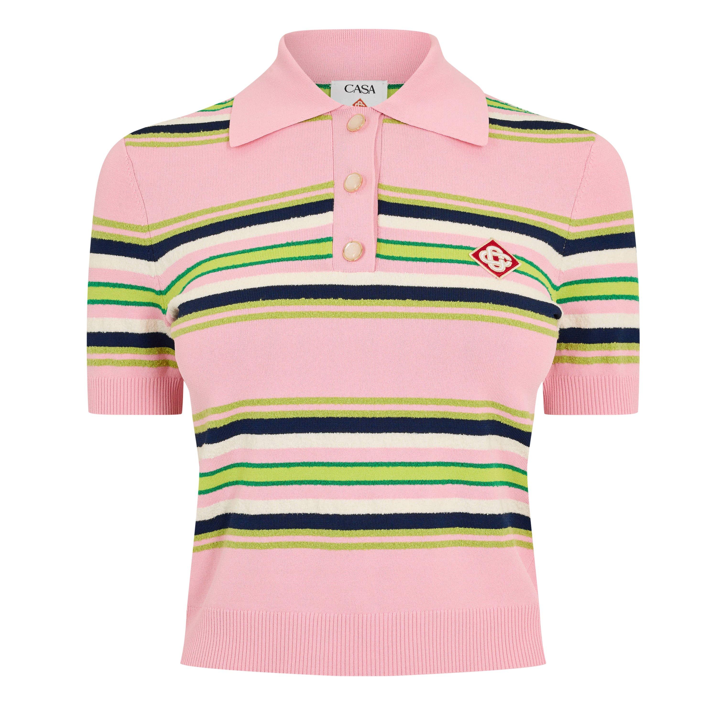 Pink - Casablanca - Women's Fitted Short Sleeve Polo Shirt - 1