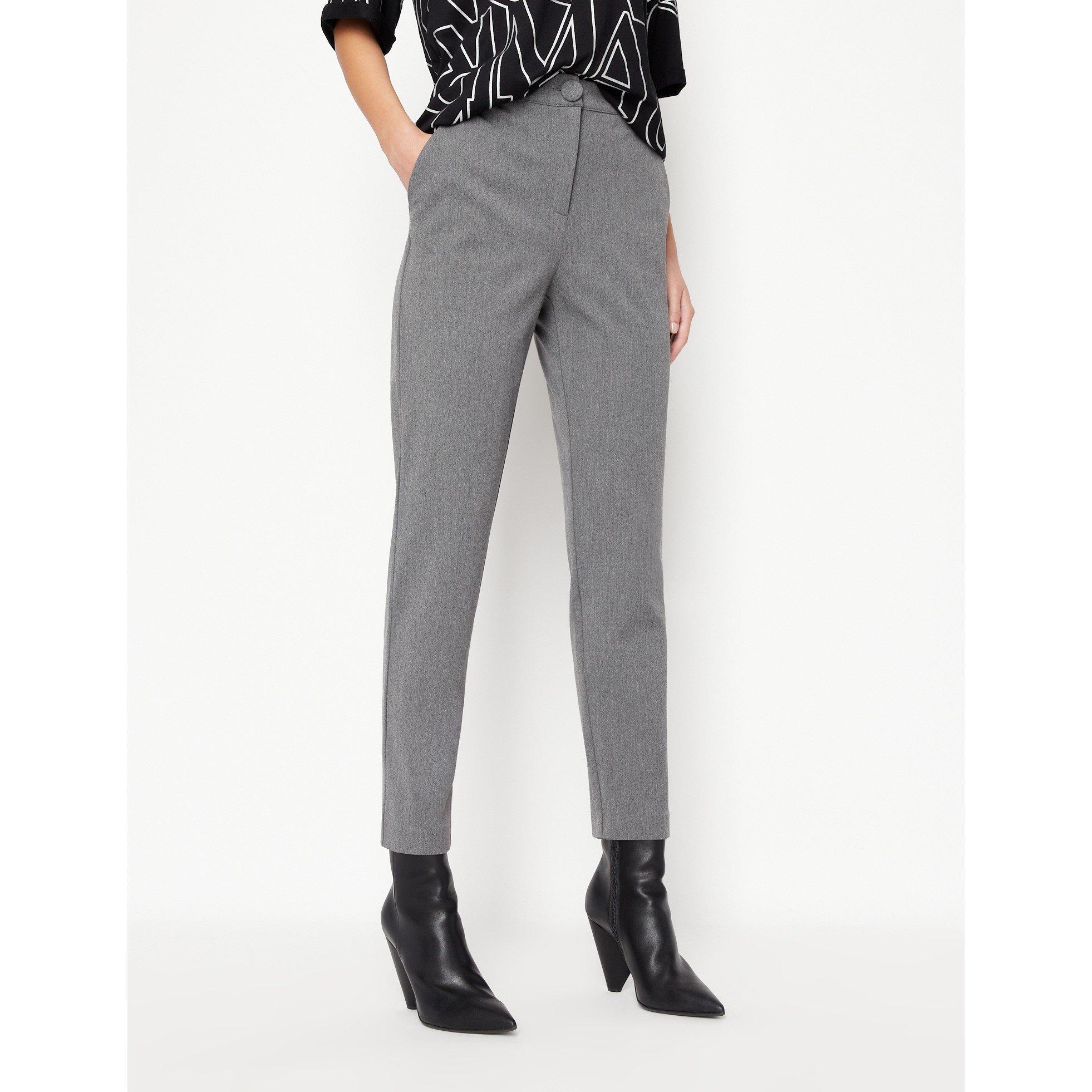 Dark Grey - Armani Exchange - Women's Straight Leg Trouser - 1