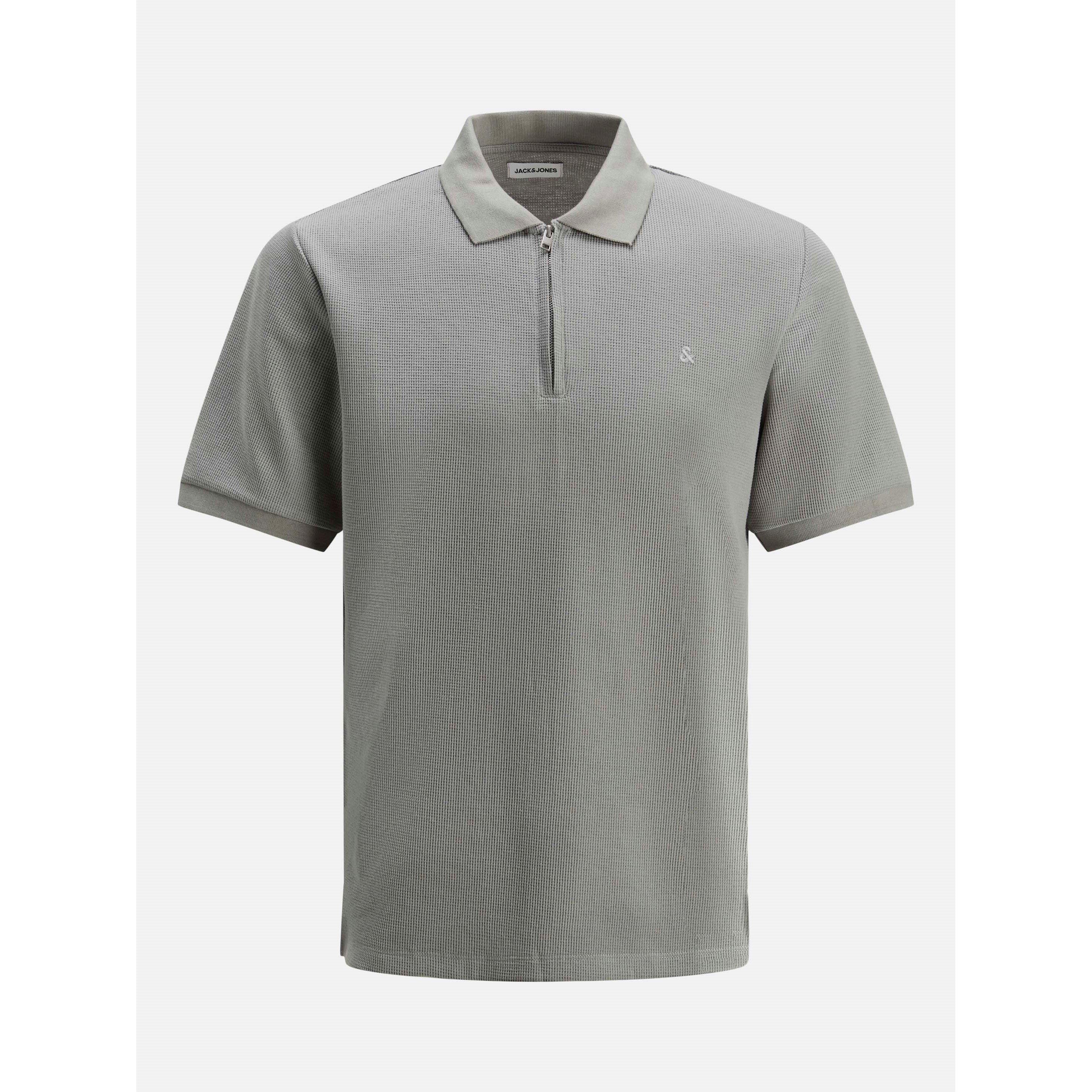 Jack And Jones Men's Austin Zip Polo - Ultimate Grey - L