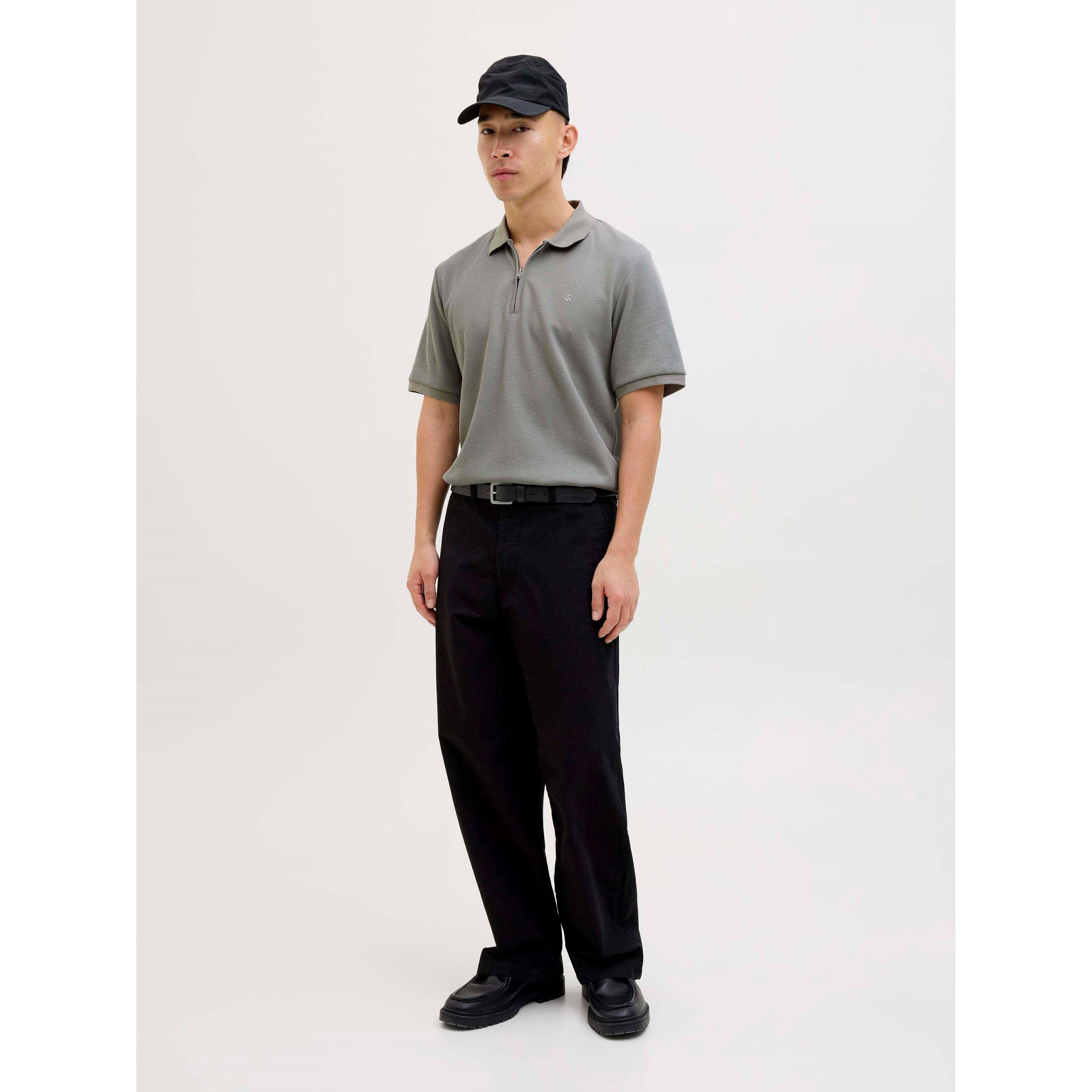 Ultimate Grey - Jack and Jones - Austin Zip Polo Mens - 7