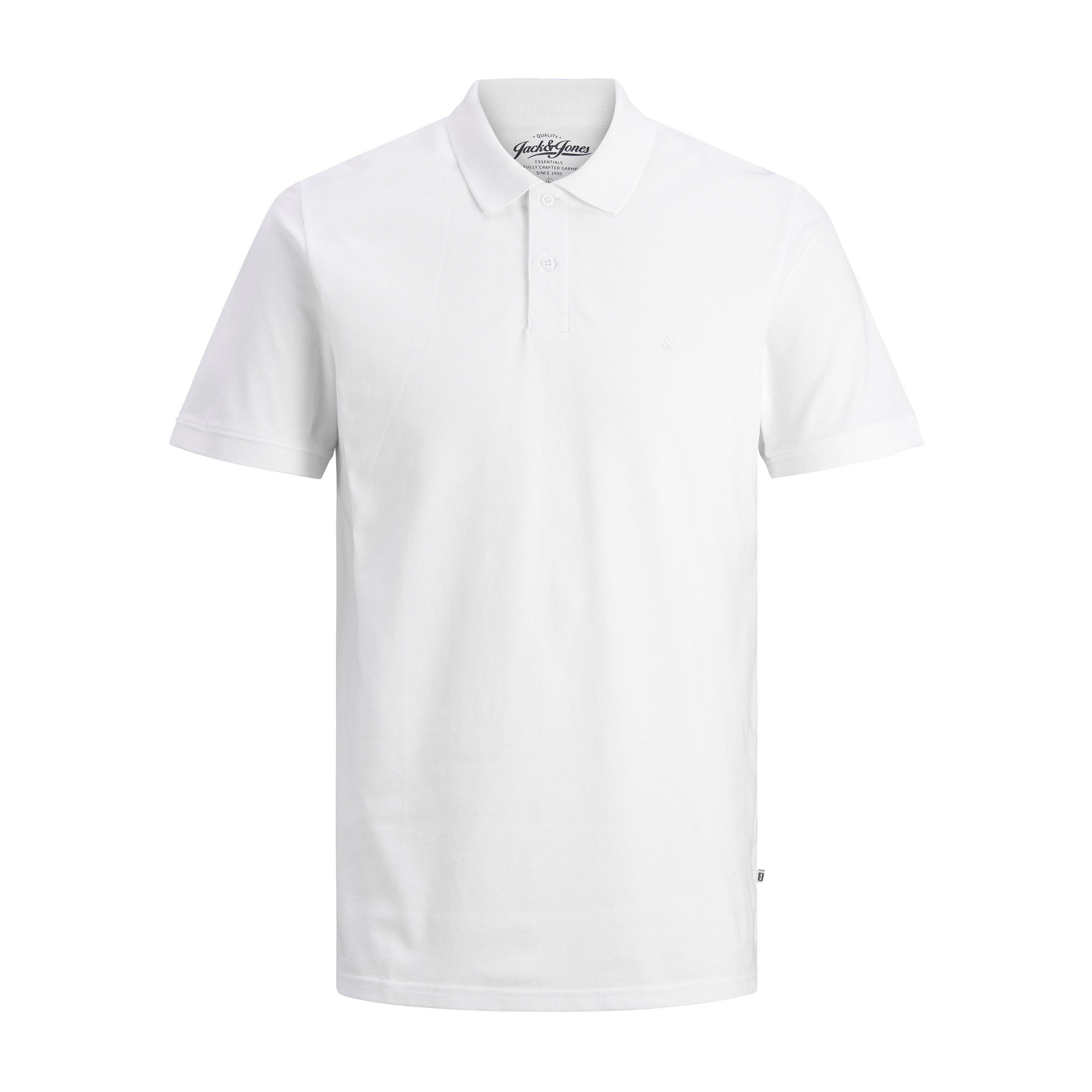 Jack And Jones Men's Short Sleeve Polo Shirt - White - L