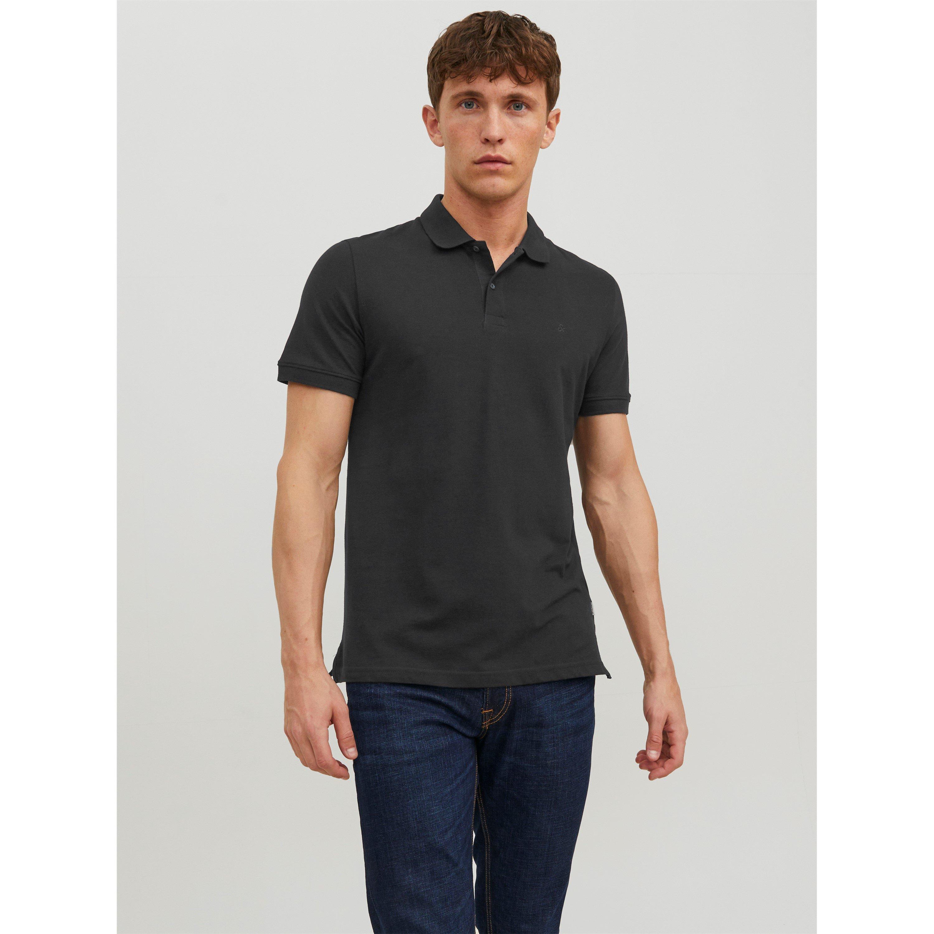 Jack And Jones Men's Short Sleeve Polo Shirt - Black - M