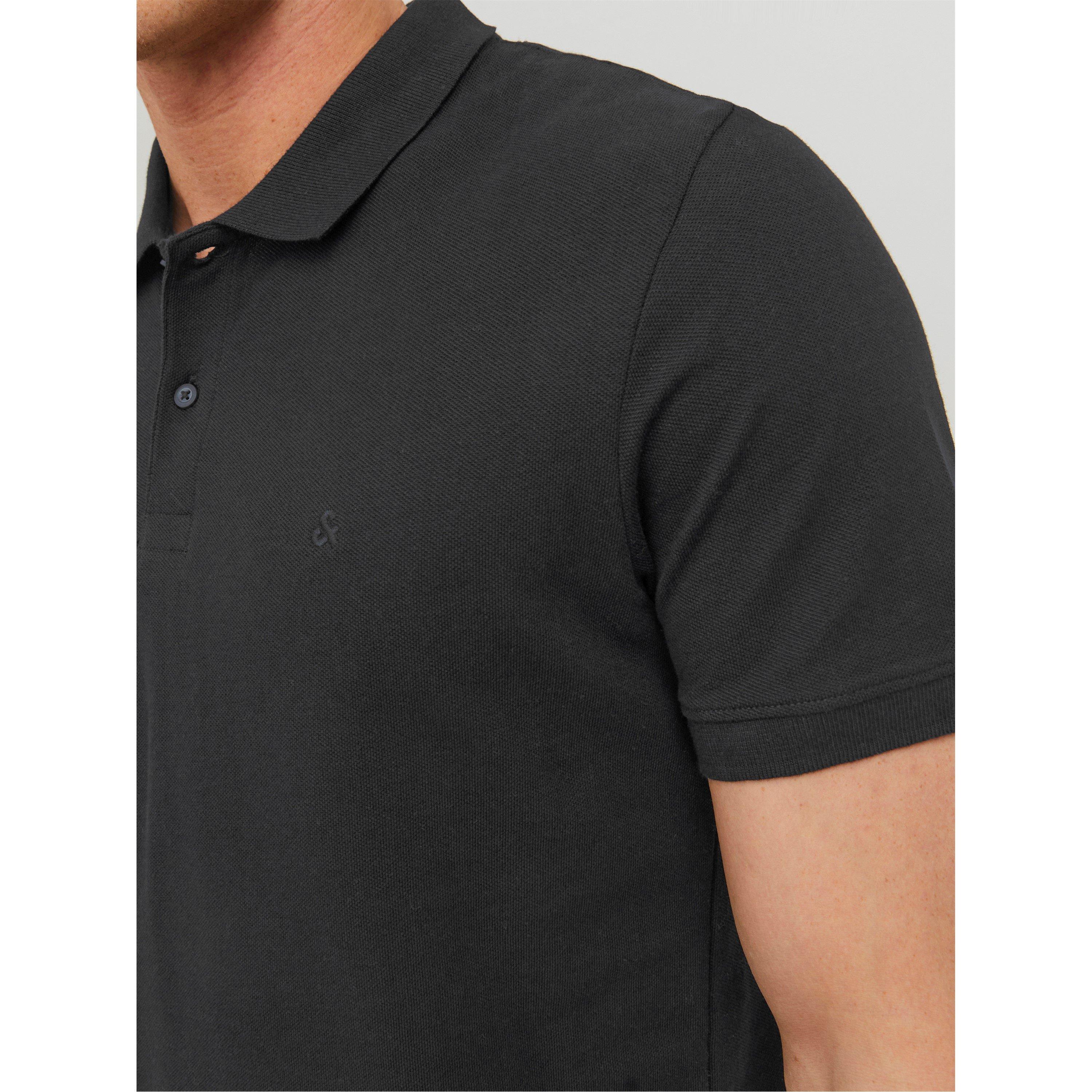 Crna - Jack and Jones - Men's Short Sleeve Polo Shirt - 5