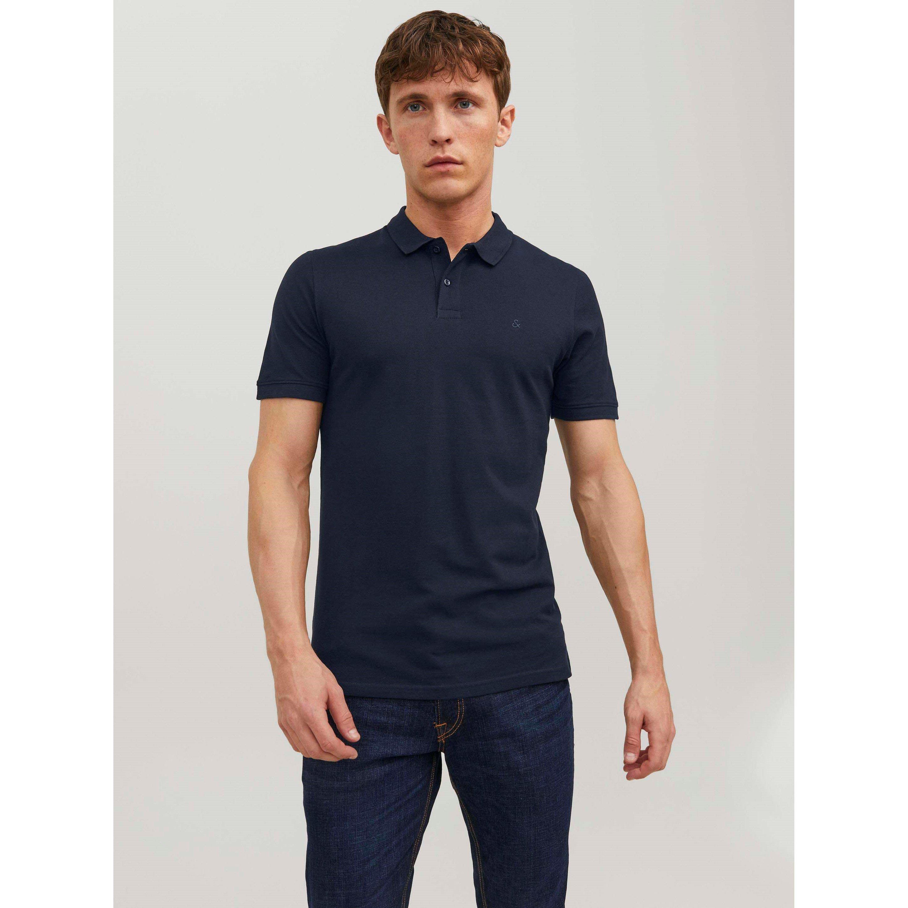 Navy Blazer - Jack and Jones - Basic Short Sleeve Polo Mens - 3