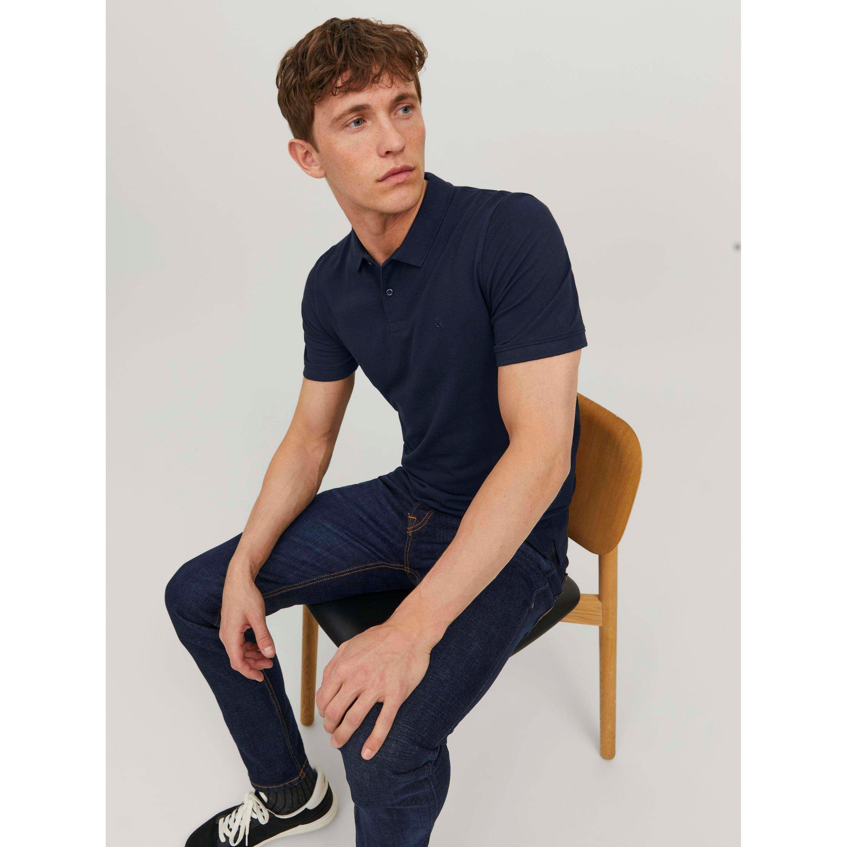 Navy Blazer - Jack and Jones - Basic Short Sleeve Polo Mens - 7