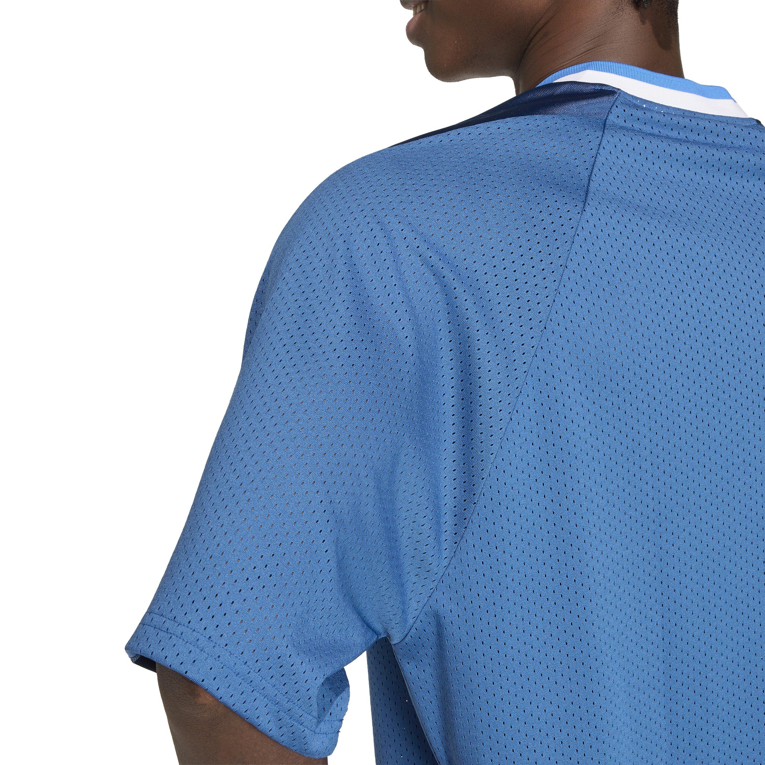 Dusk Petrol/Wht - adidas - Stadium Jacquard Mens Polo Shirt - 5