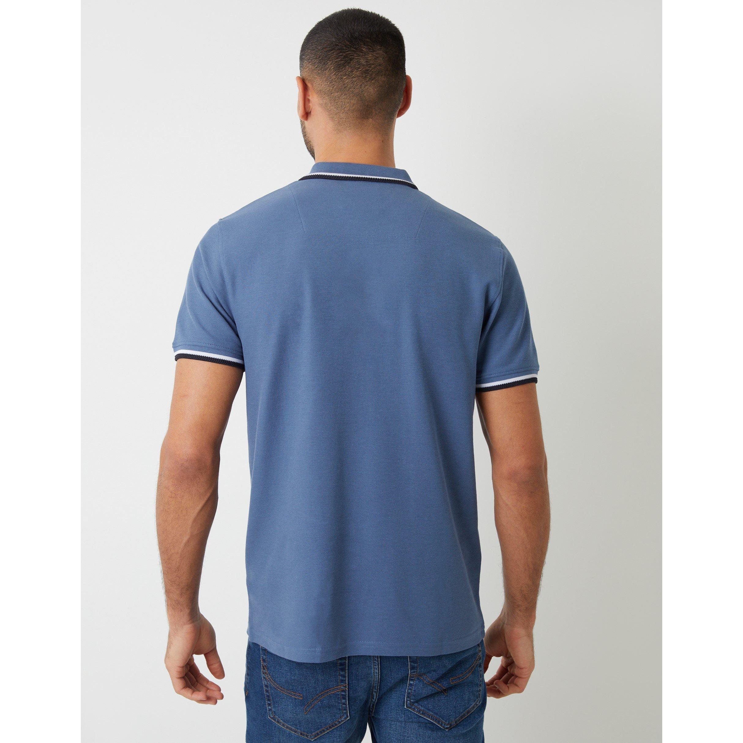  Denim Blue - Threadbare - Short-Sleeve Polo Shirt - 3