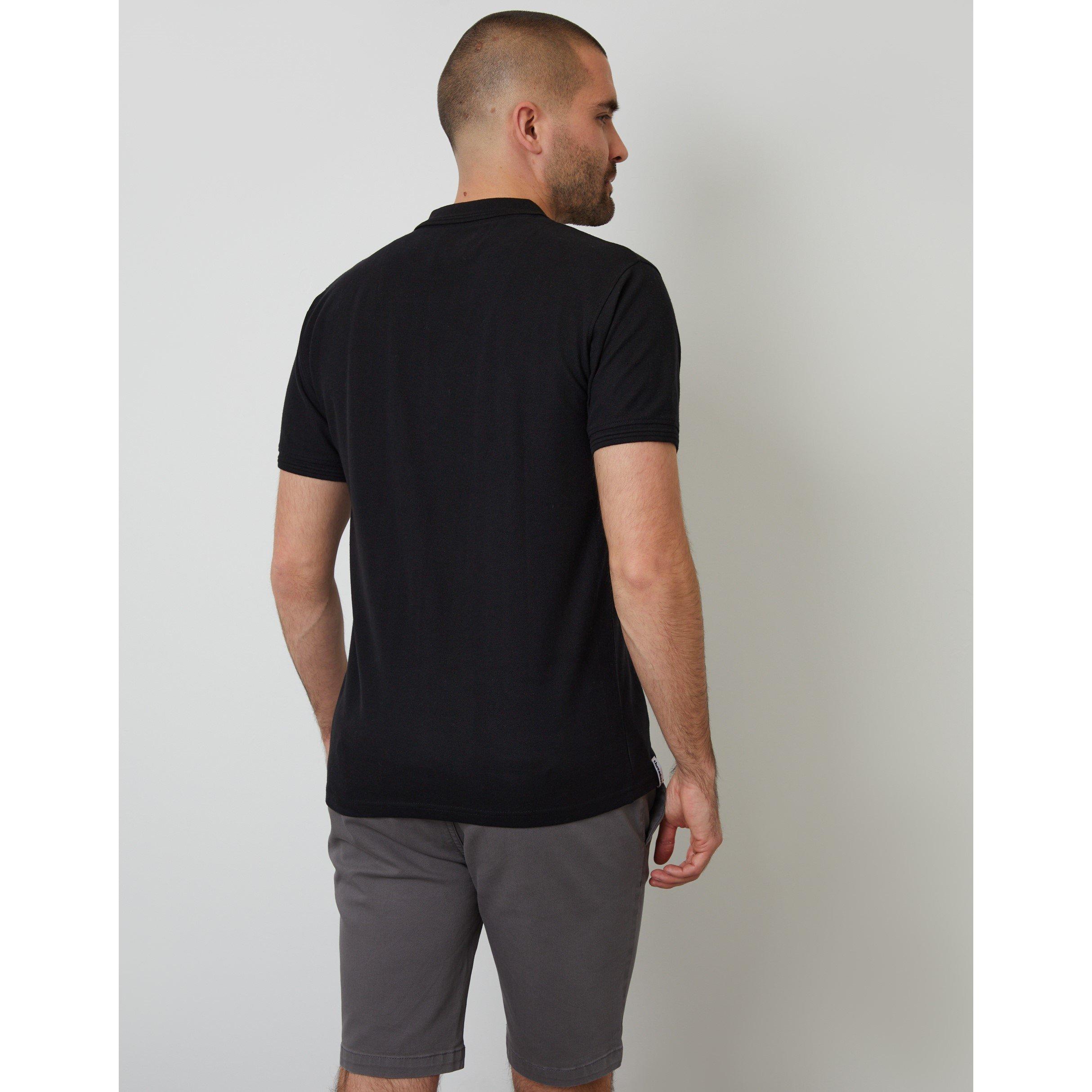Zwart - Threadbare - TB Malbork Short-Sleeve Polo Shirt - 3