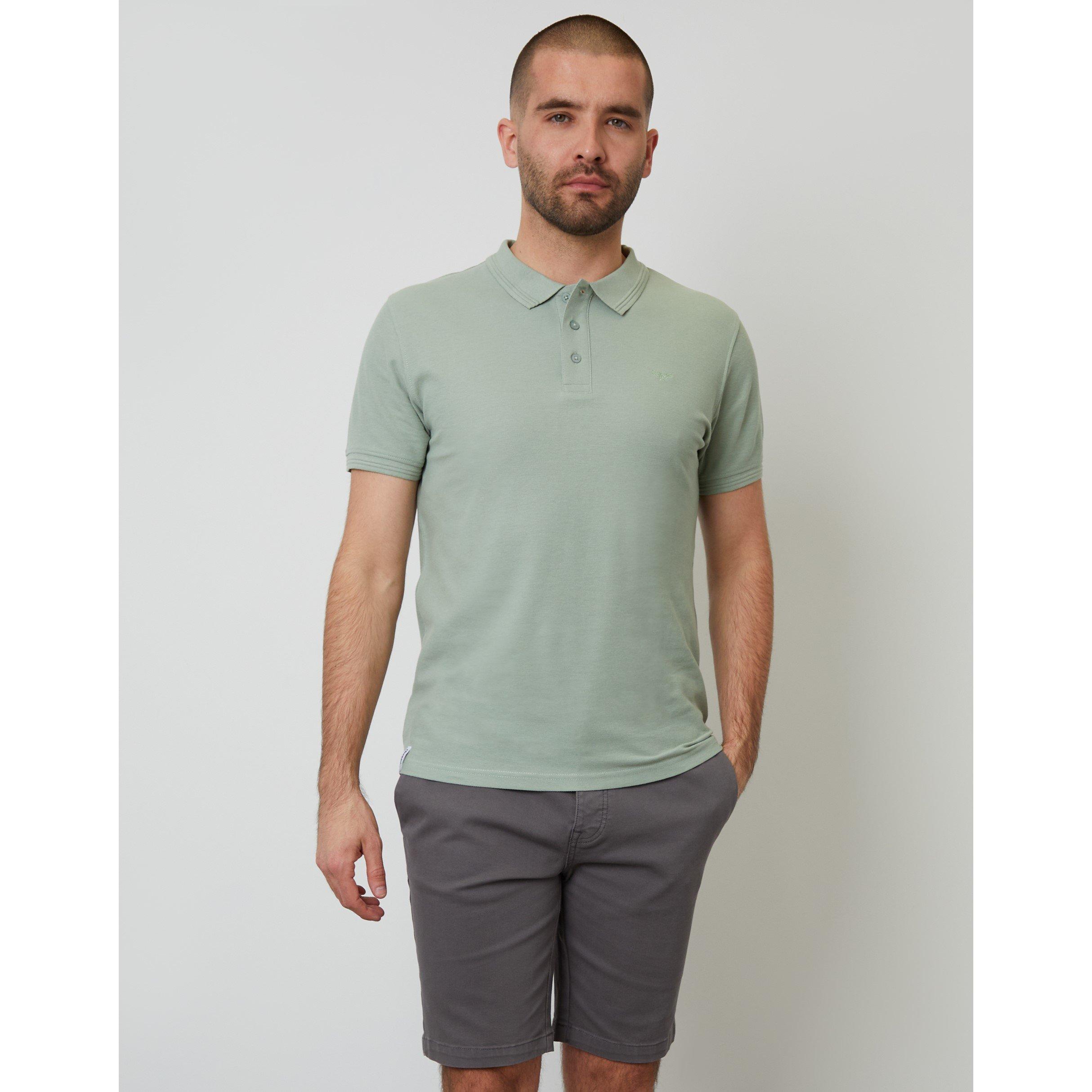 Threadbare Men's Tb Malbork Short-Sleeve Polo Shirt - Sage - Medium