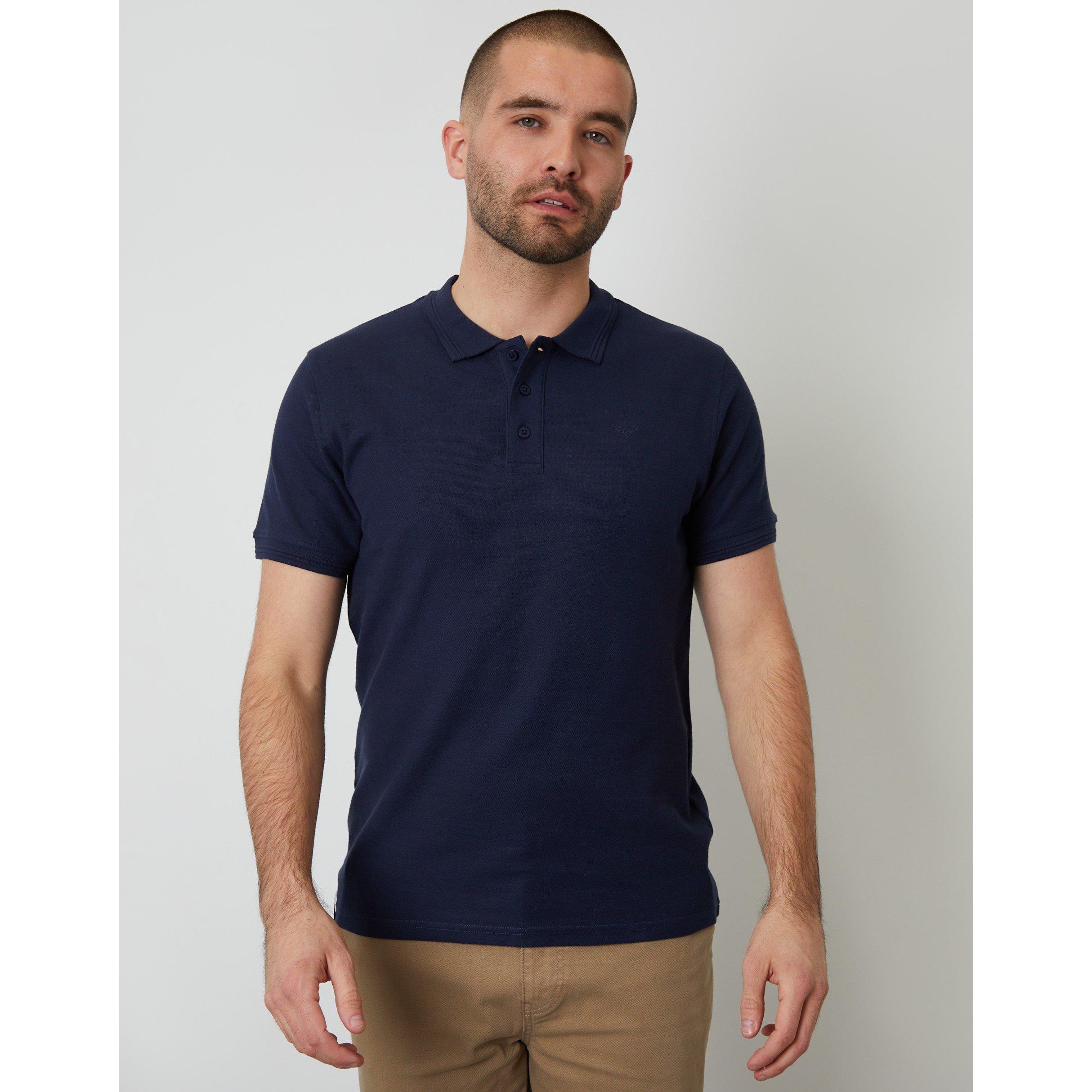 Threadbare Men's Tb Malbork Short-Sleeve Polo Shirt - Navy - Small