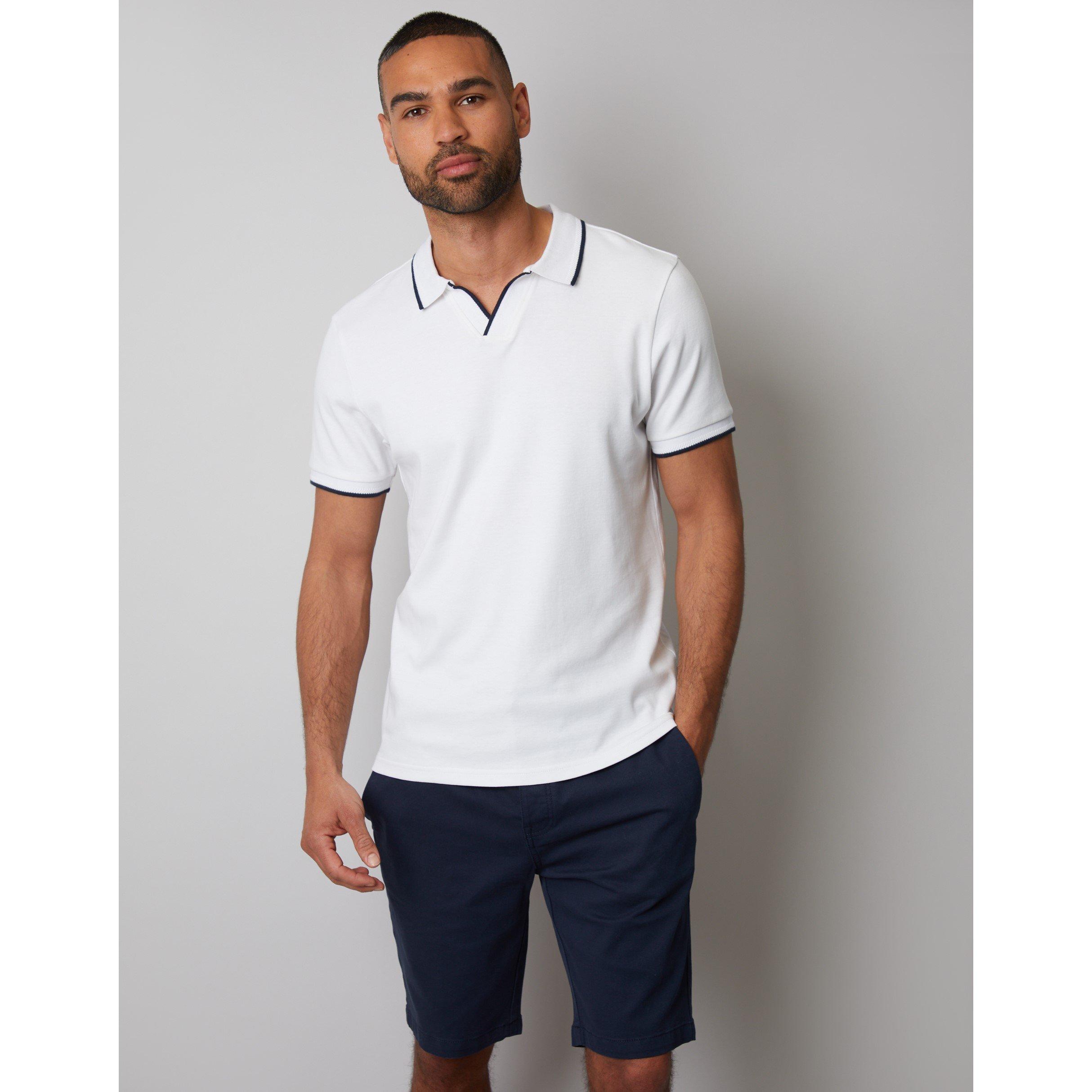 White - Threadbare - Men's Marriage Short-Sleeve Polo Shirt - 1