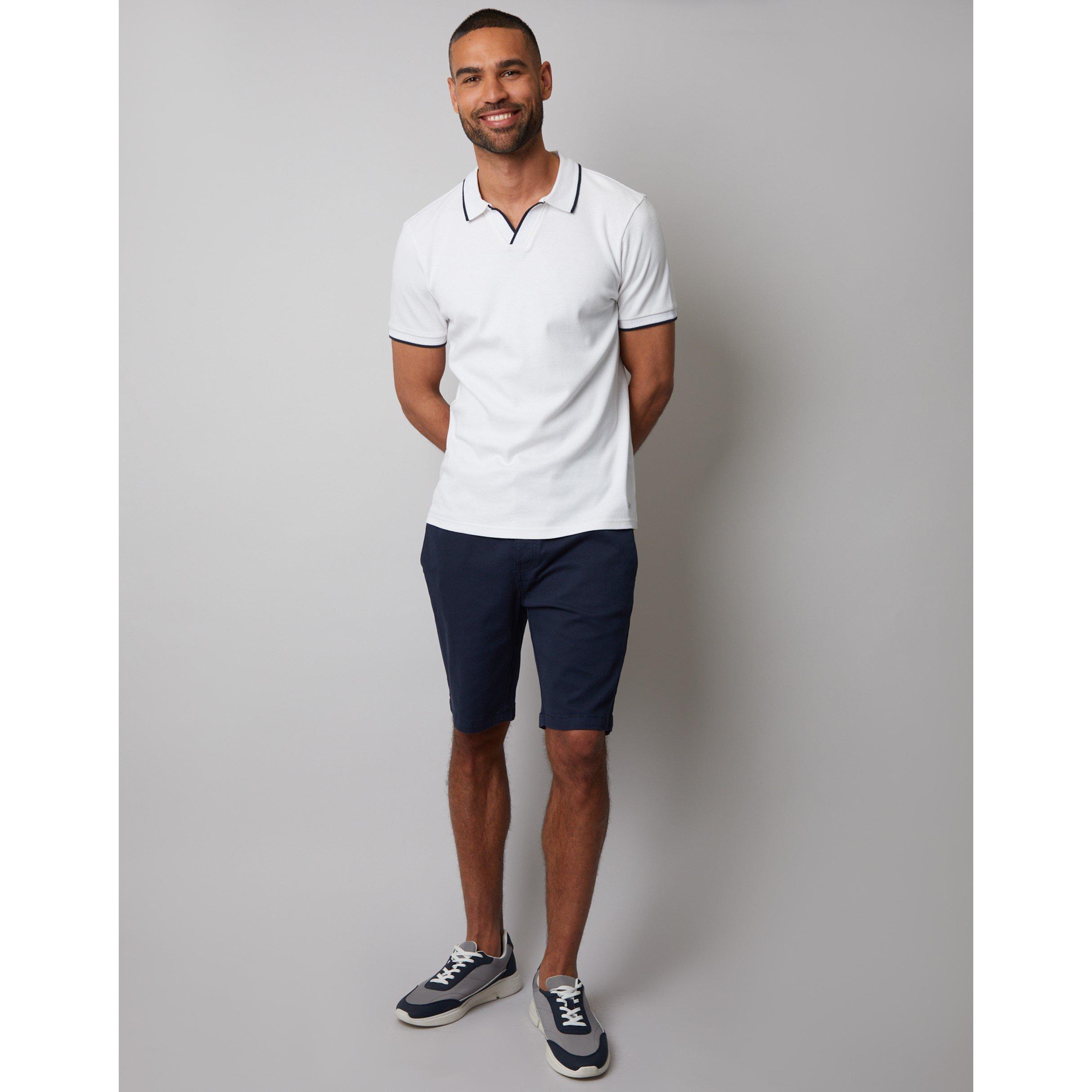  White - Threadbare - Men's Marriage Short-Sleeve Polo Shirt - 2