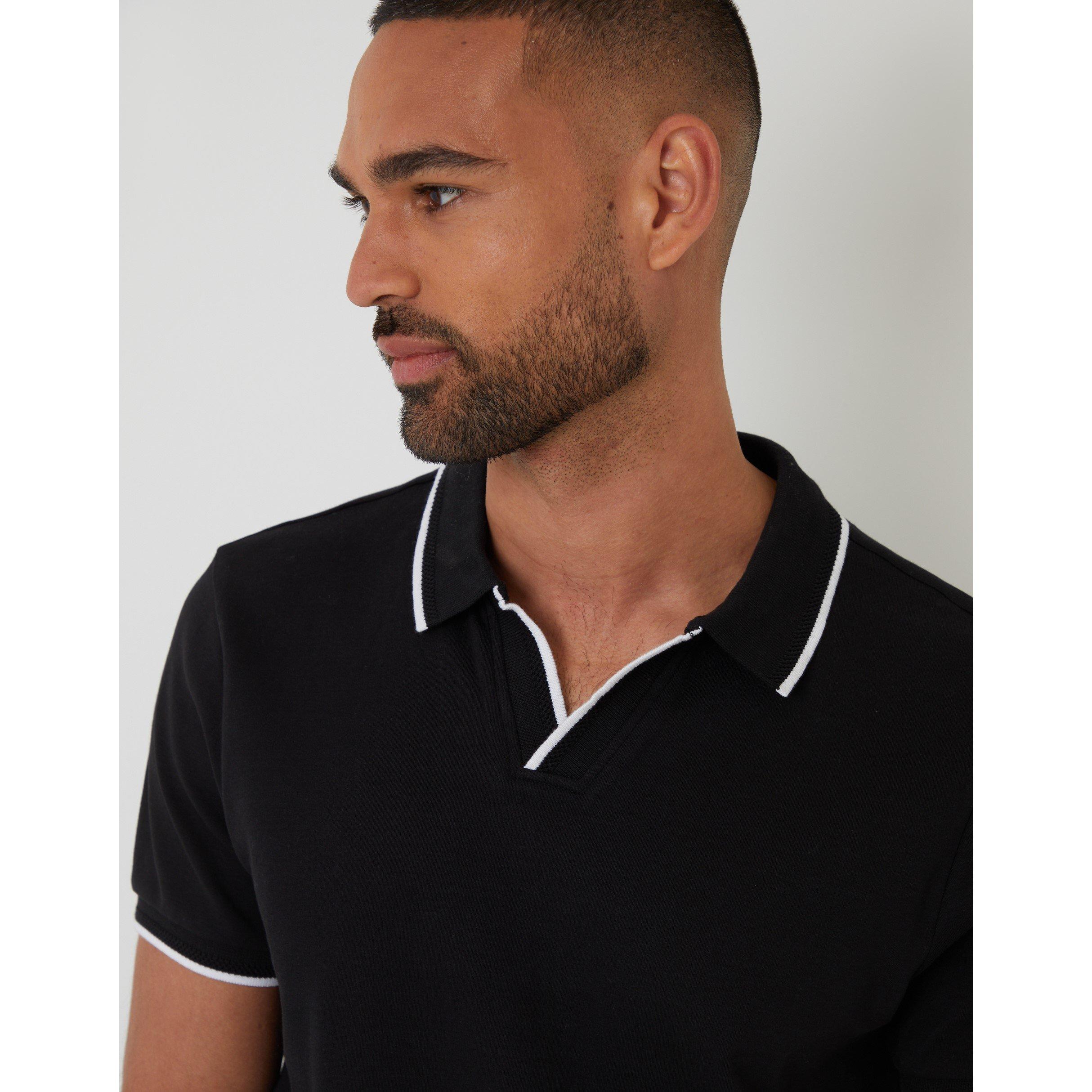  Black - Threadbare - Marriage Short-Sleeve Polo Shirt - 4