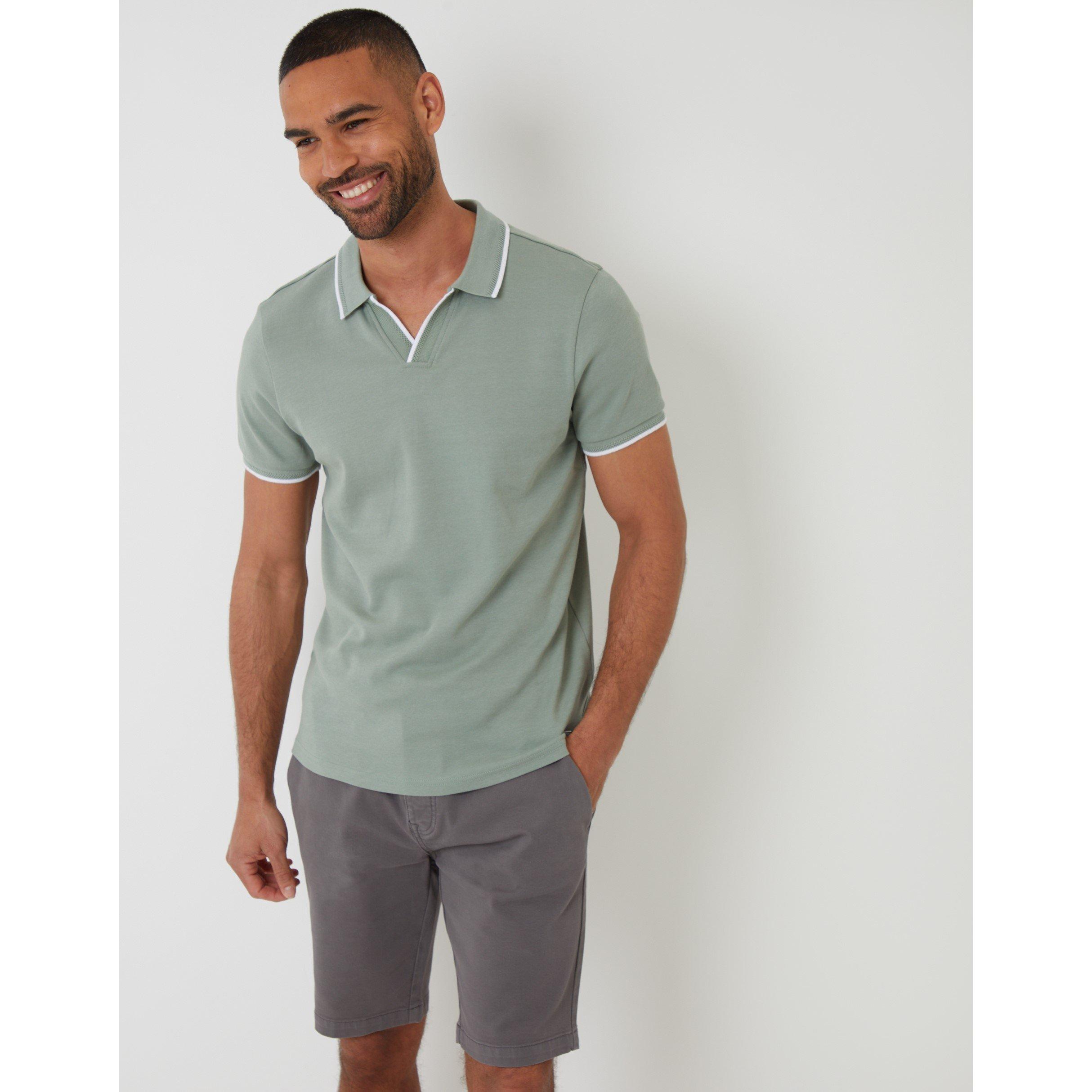 Threadbare Men's Marriage Short-Sleeve Polo Shirt - Sage - Medium