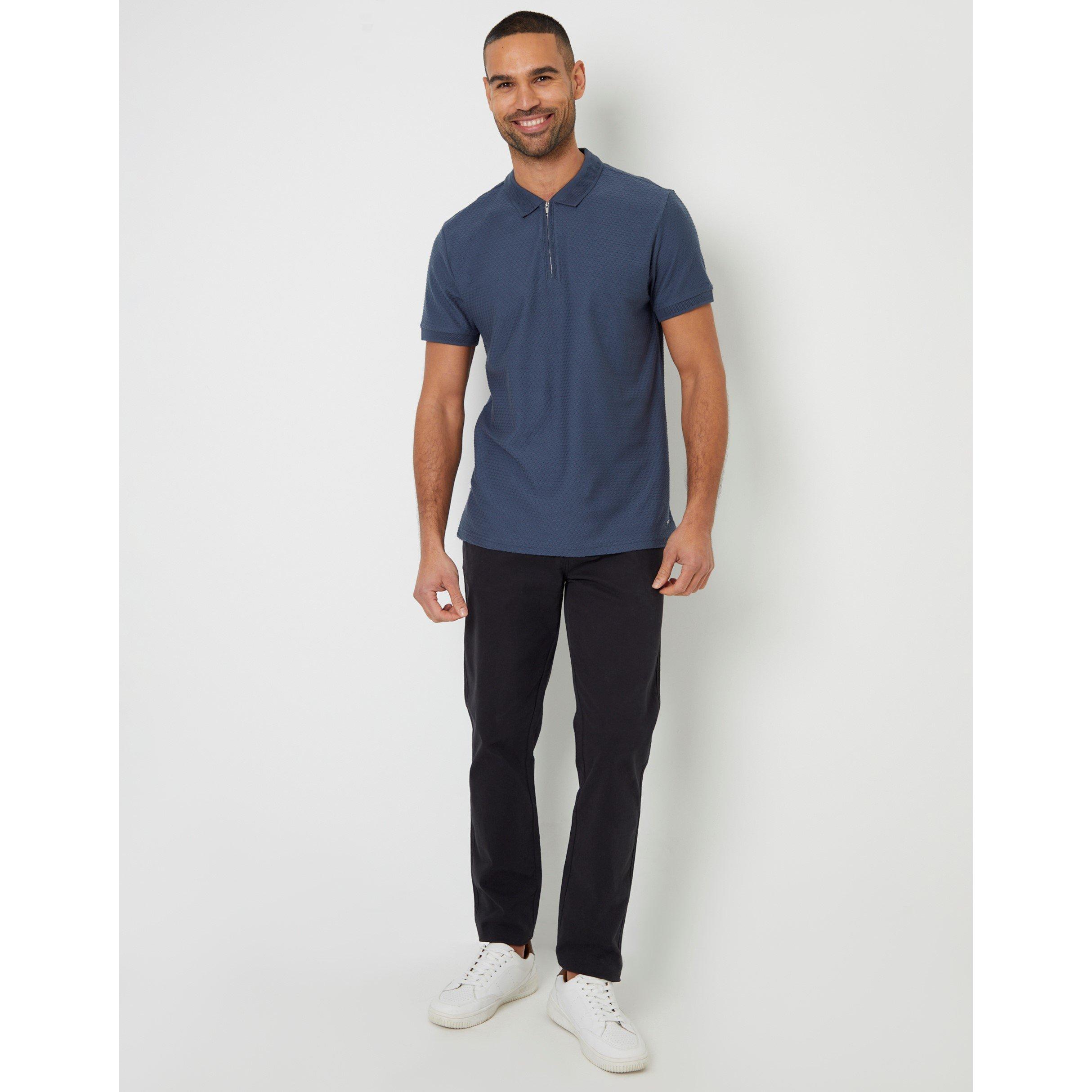  Denim Blue - Threadbare - Men's Westbank Short-Sleeve Polo Shirt - 2