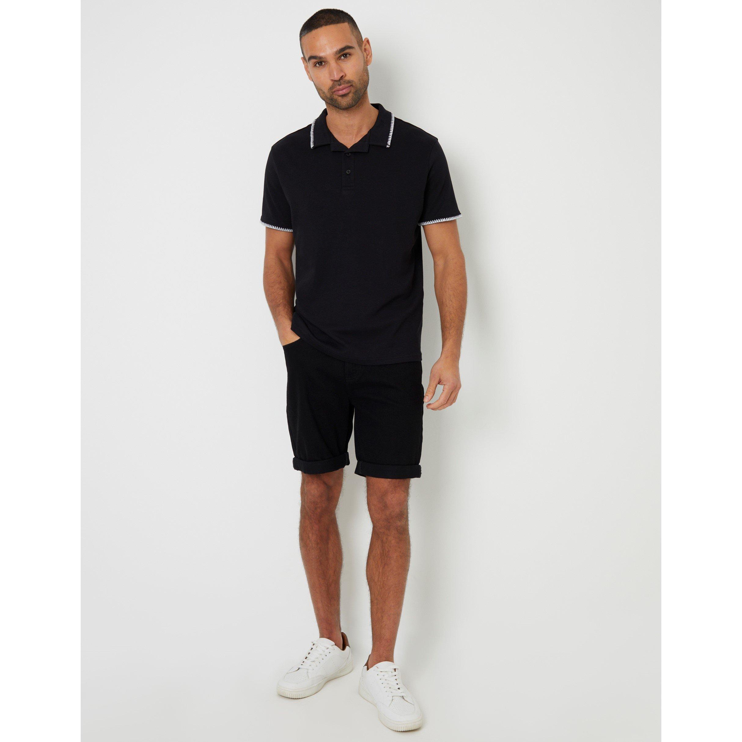  Black - Threadbare - Arnwick Short Sleeve Polo Shirt - 2