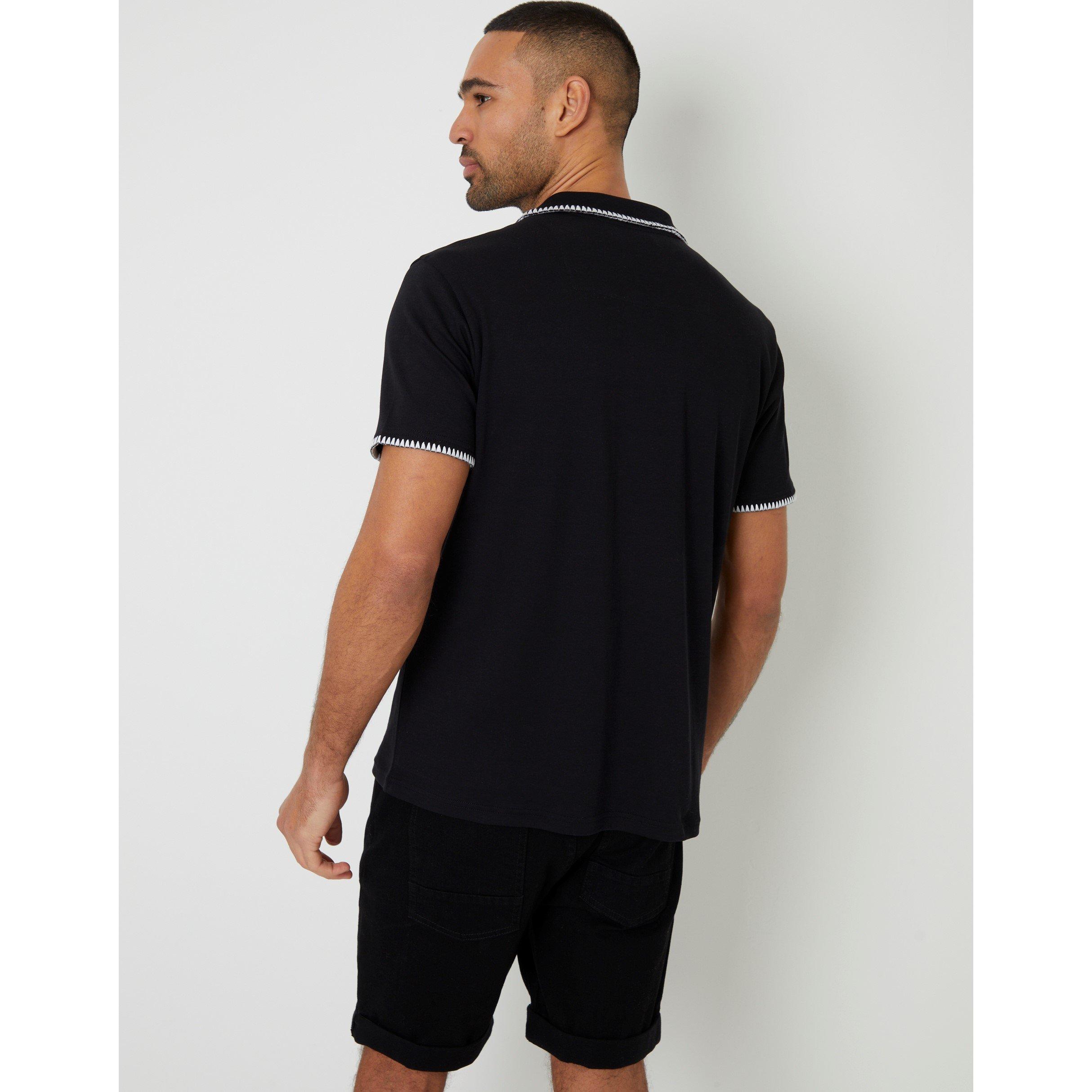  Black - Threadbare - Arnwick Short Sleeve Polo Shirt - 3